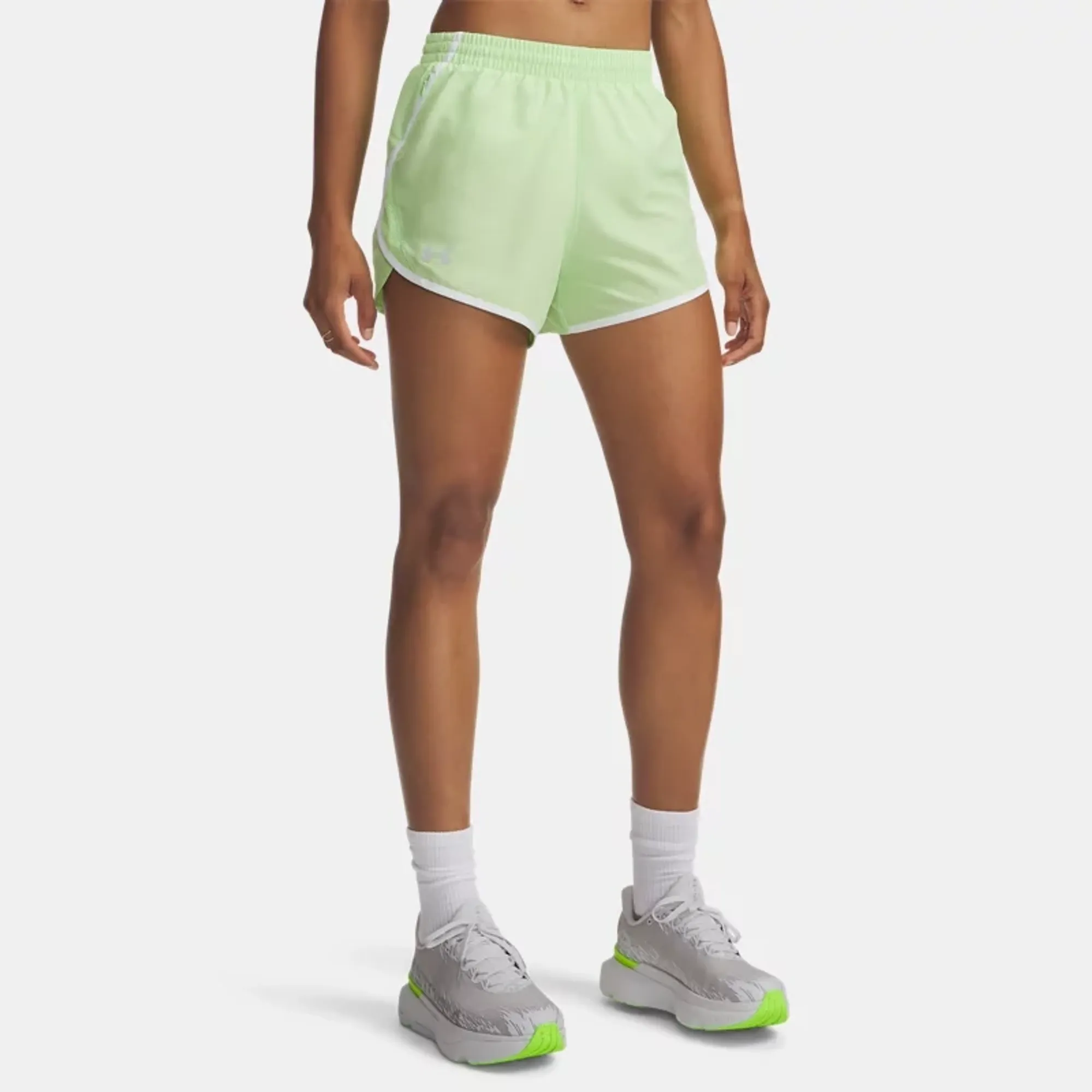 Under Armour  Fly-By Women's 3" Shorts Lumos Lime / White / Reflective S