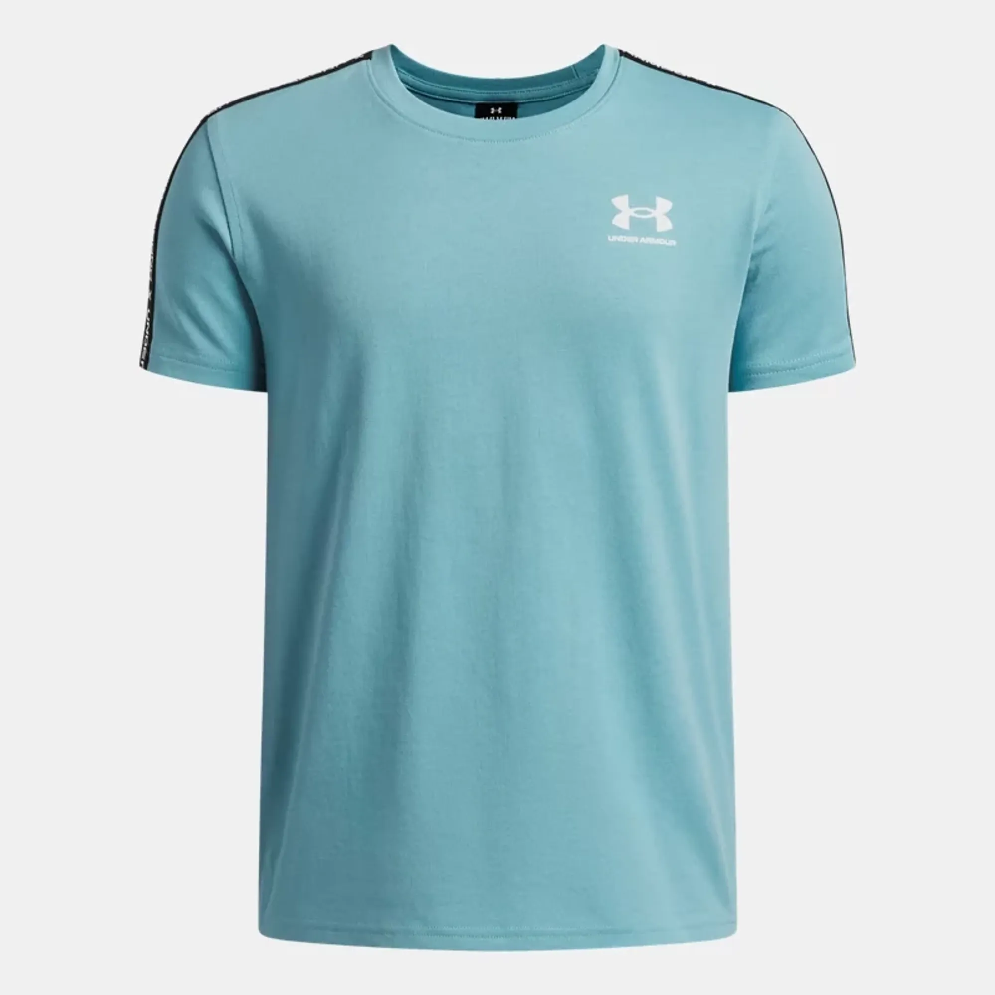 Under Armour  Sportstyle Taped Boys' Short Sleeve Blue Haze / White YLG (59 - 63 in)