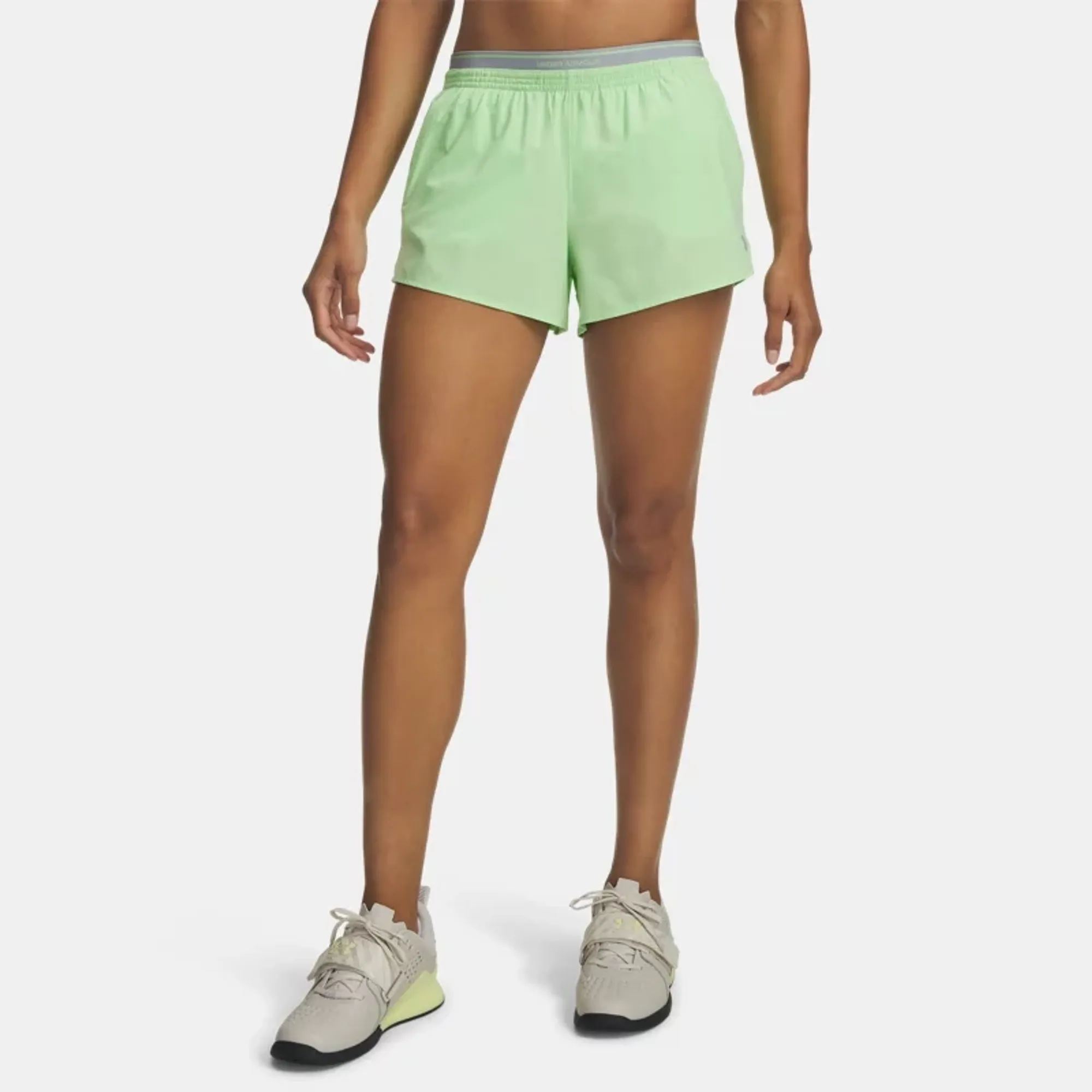 Under Armour  Vanish Woven Women's 3" Shorts Lumos Lime / Mod Gray L