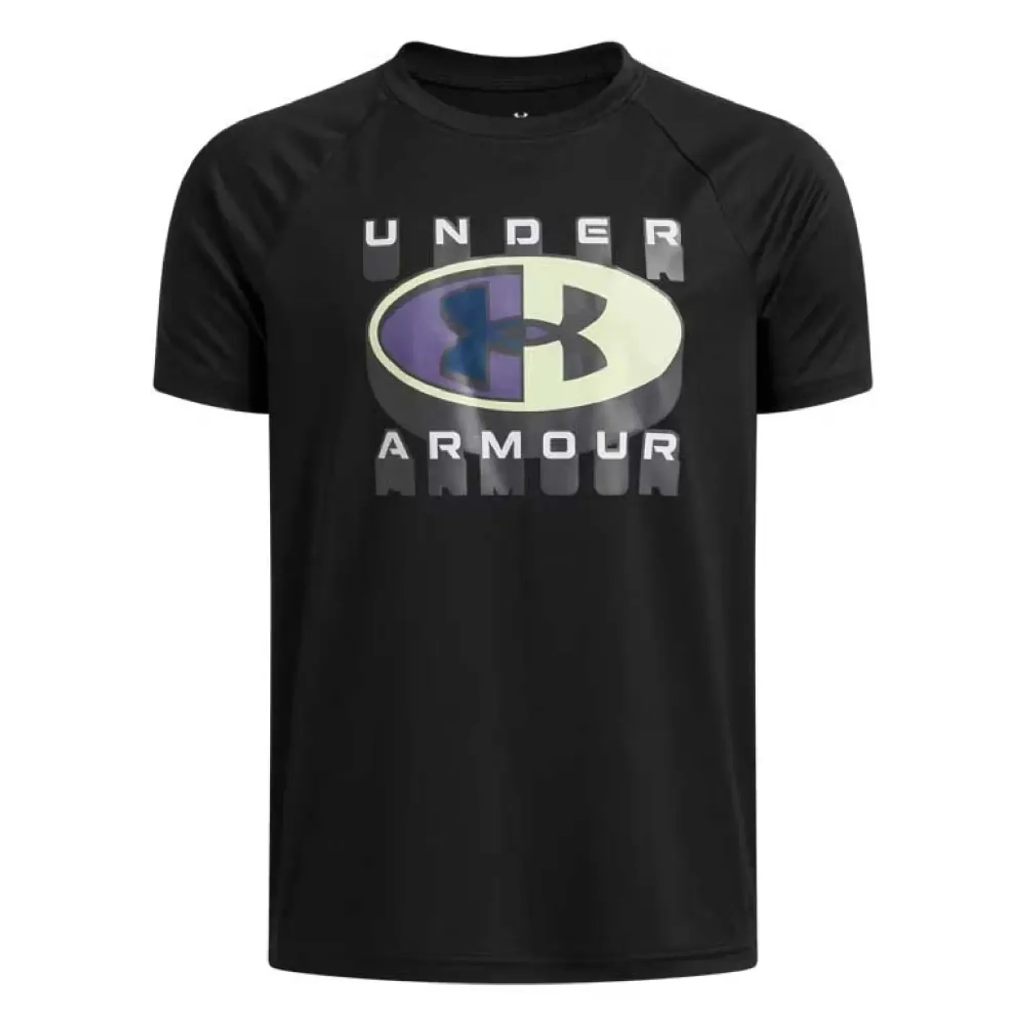 Under Armour  Tech™ Graphic Boys' Short Sleeve Black / White YLG (59 - 63 in)