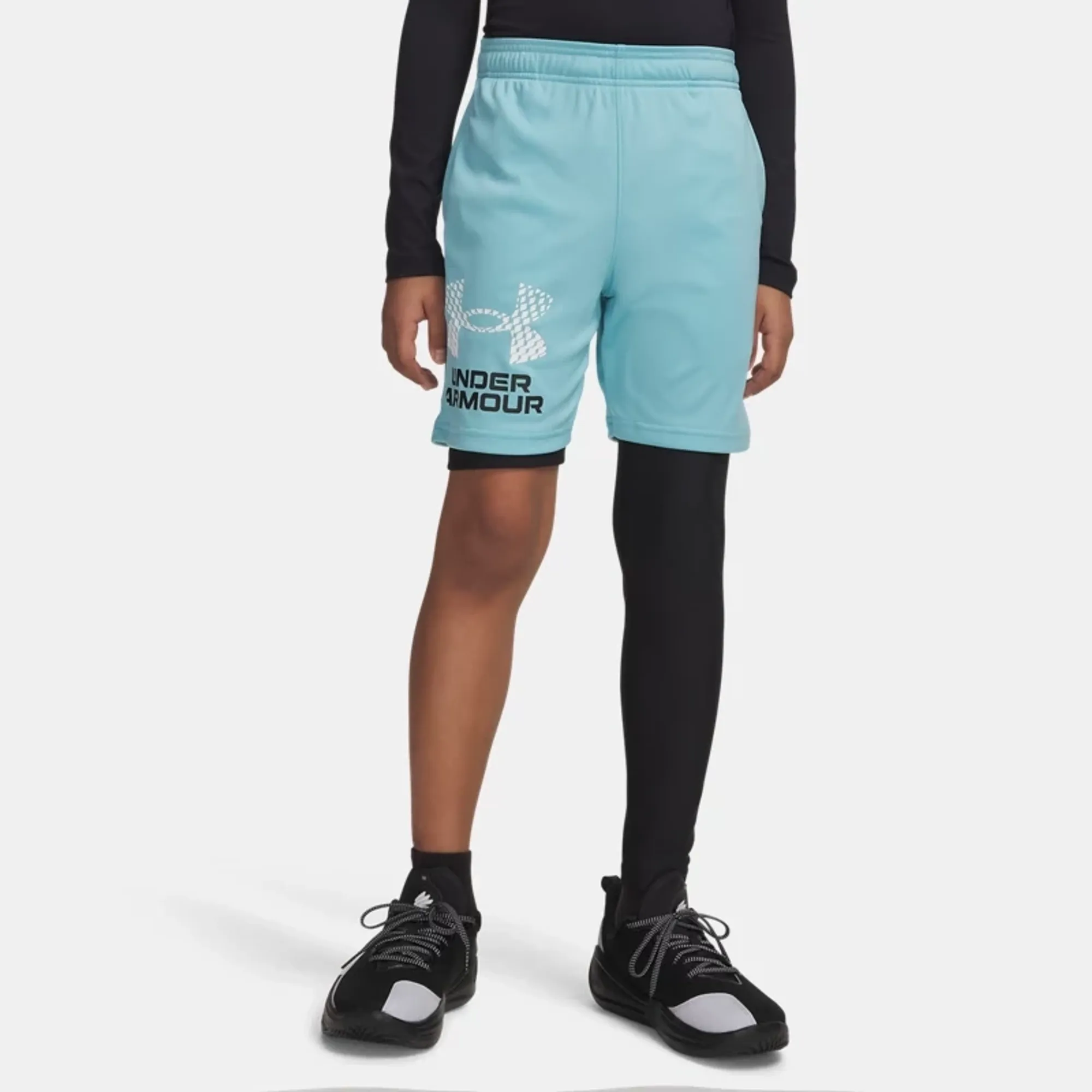 Under Armour  Tech™ Logo Boys' Shorts Blue Haze / White YLG (59 - 63 in)