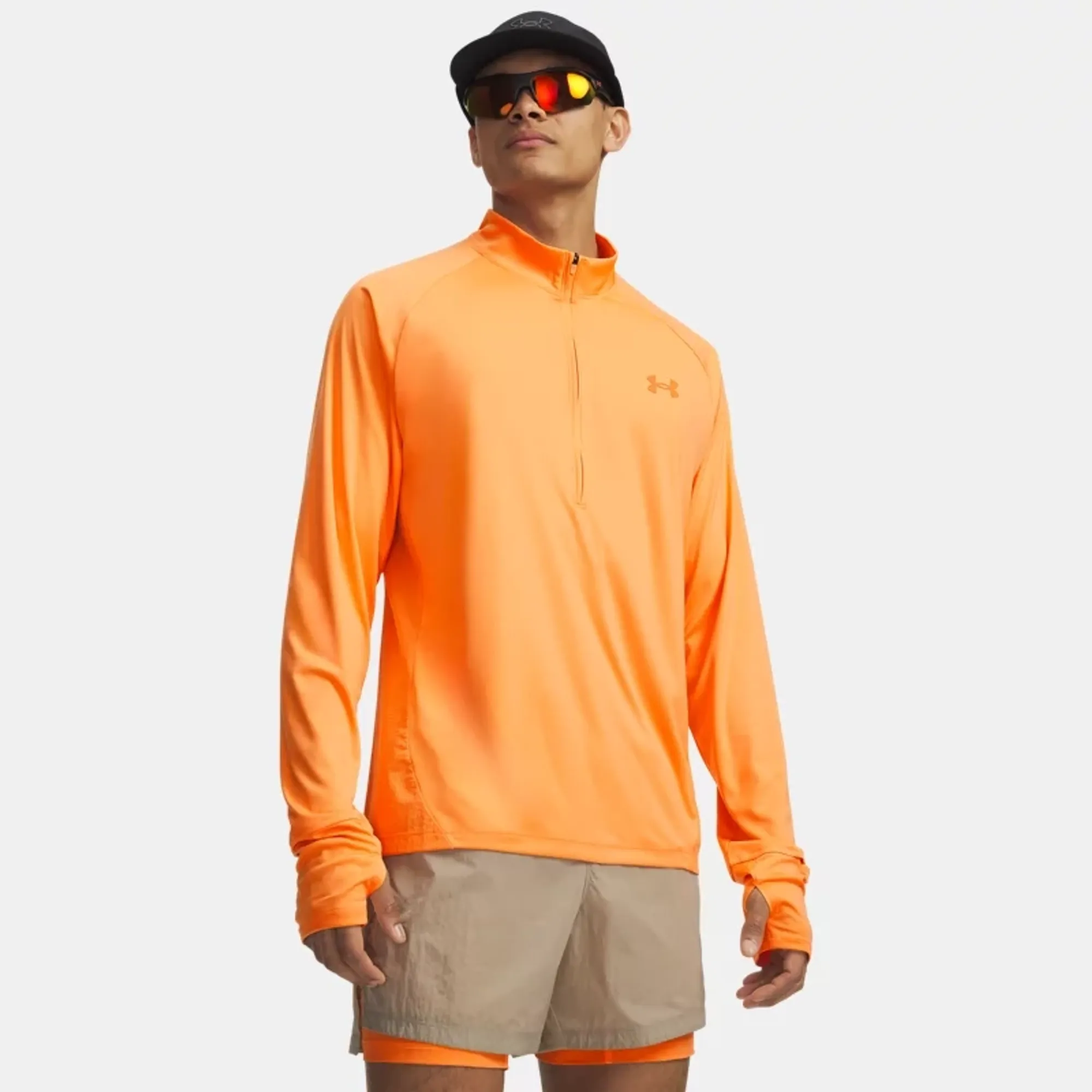 Under Armour  Explor Trail Run Men's ¼ Zip Orange Bloc / Apollo Orange L