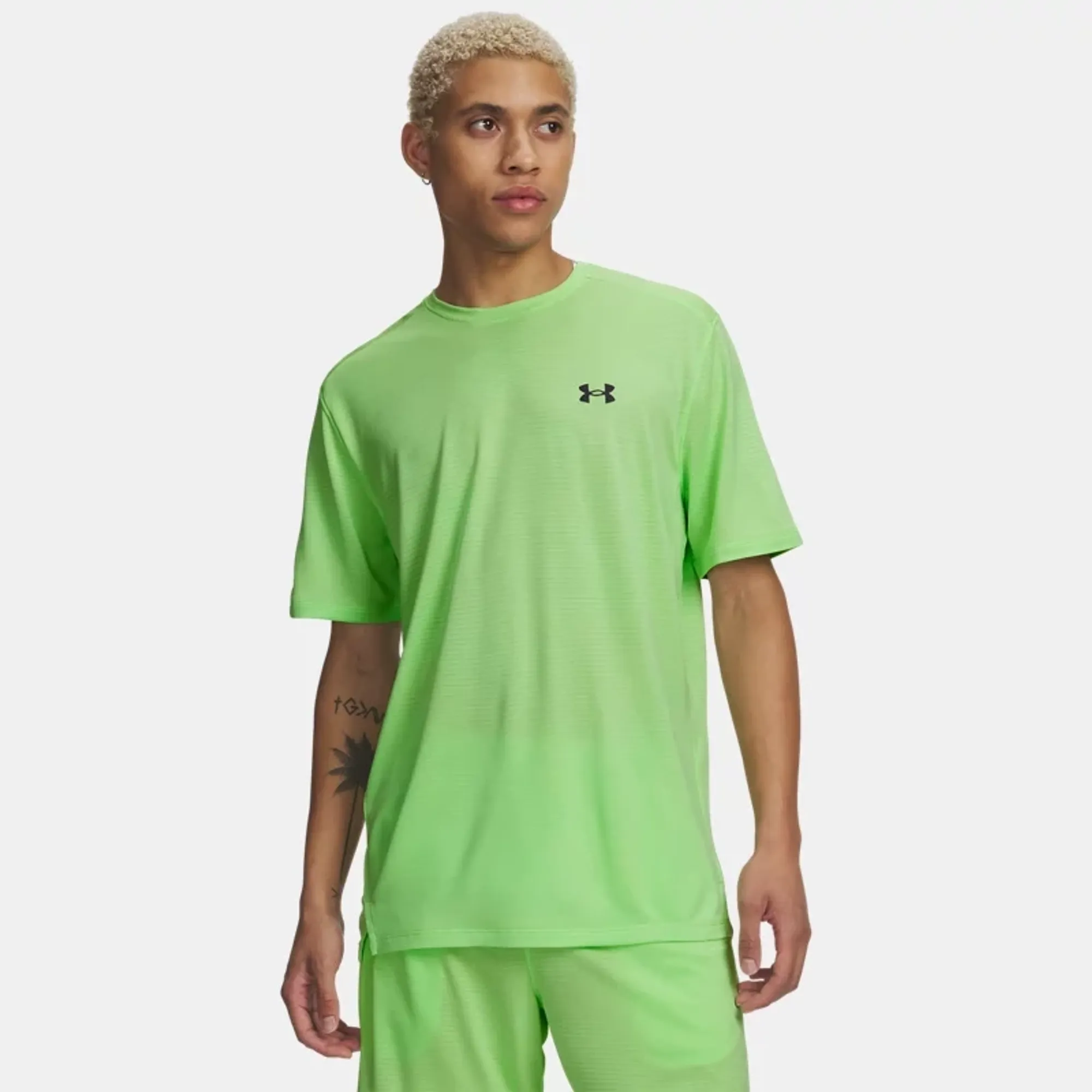 Under Armour  Tech™ Vent VHS Jacq Under Armour rd Men's Short Sleeve Lumos Lime / Castlerock L