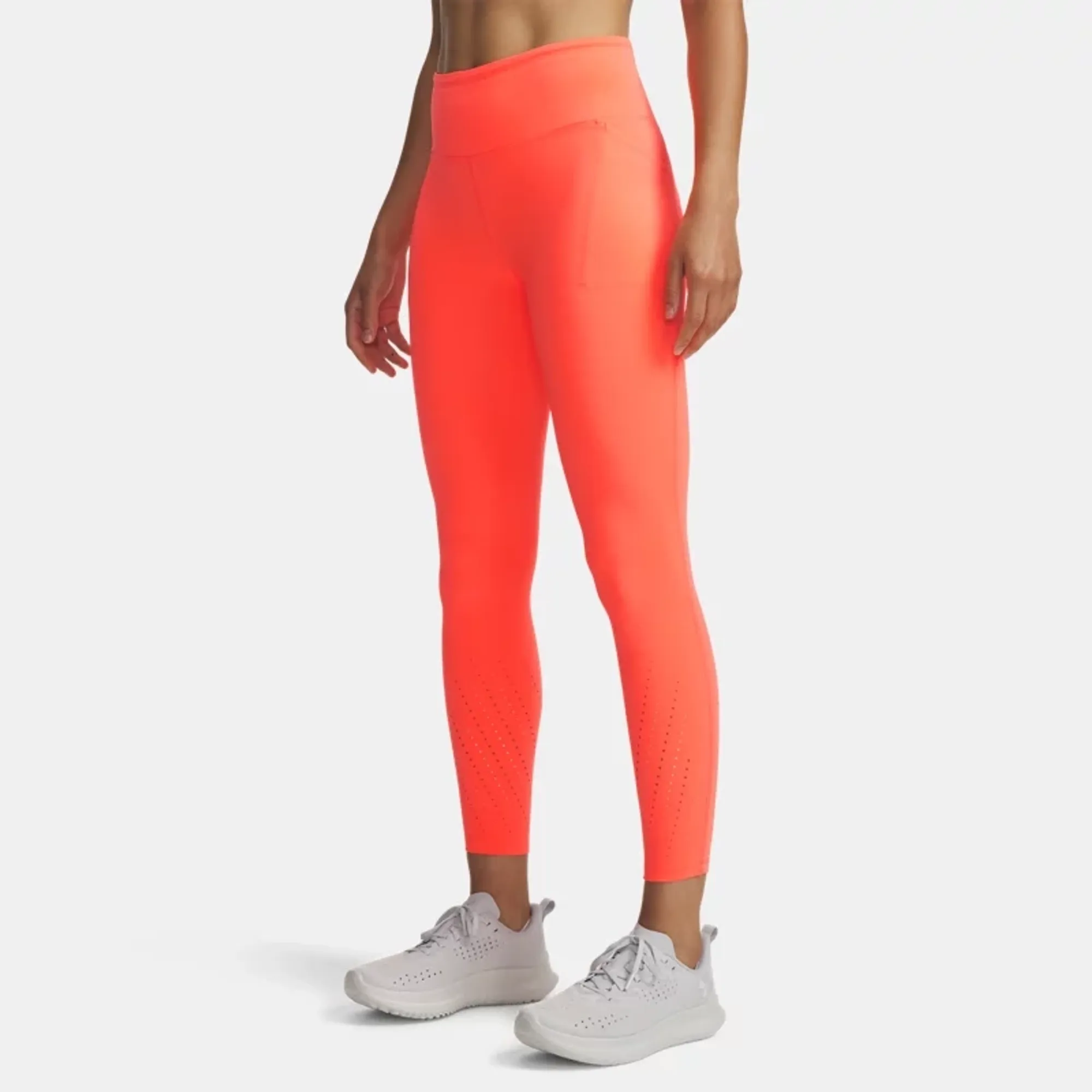 Under Armour  Launch Elite Women's Ankle Tights Electric Tangerine / Reflective L