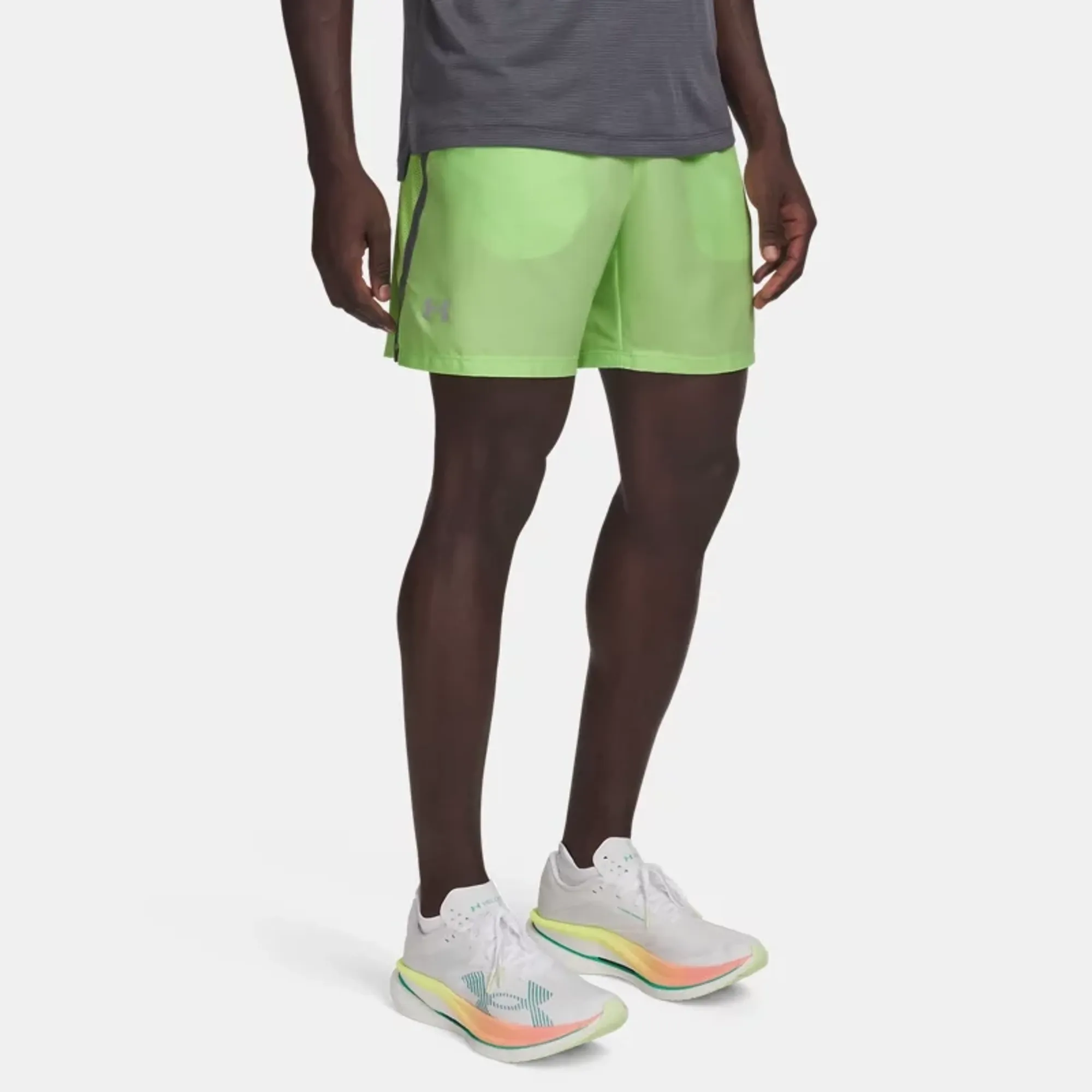 Under Armour  Launch Men's 7" Shorts Lumos Lime / Castlerock / Reflective L