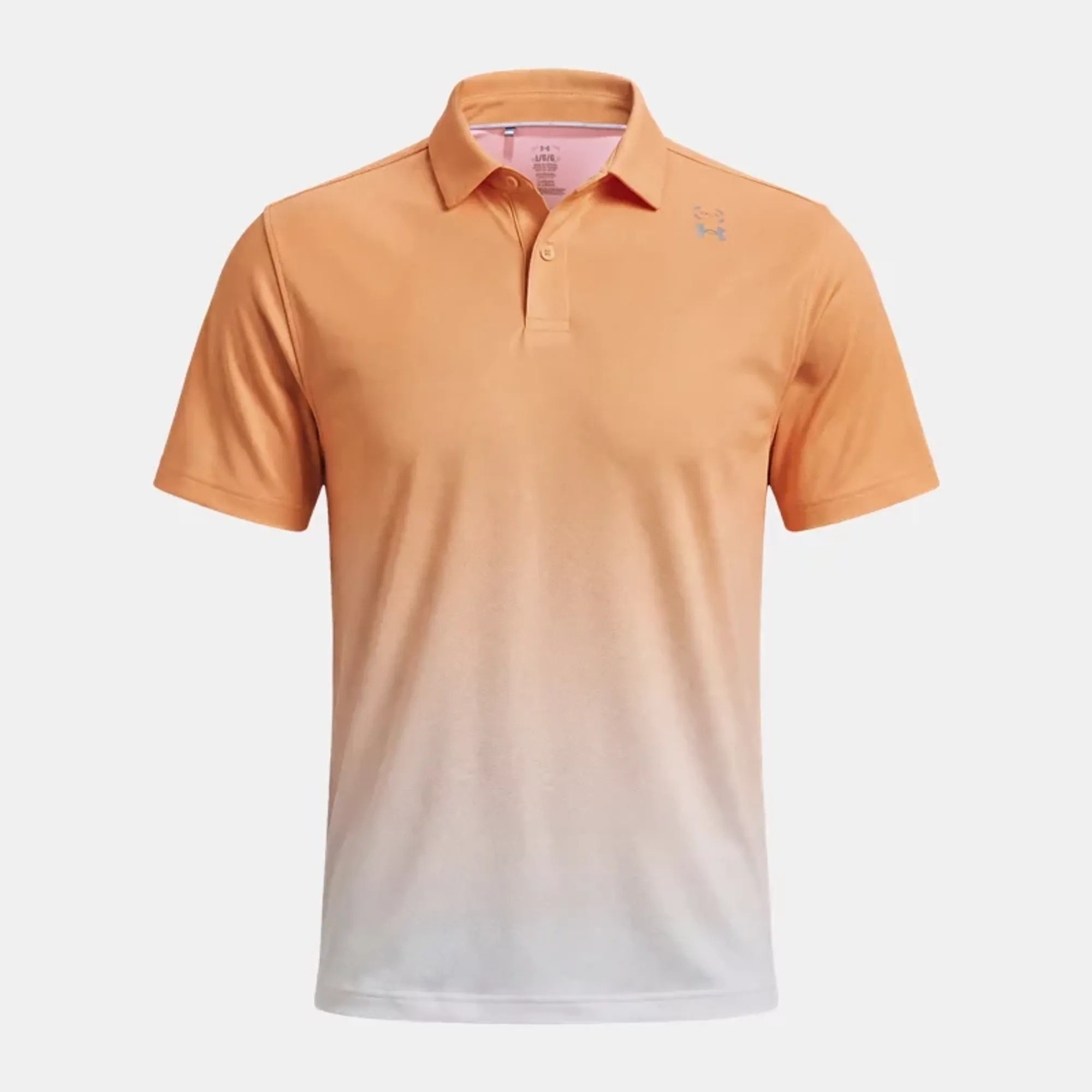 Under Armour Halo Bonded Printed Men's Polo Orange Bloc / Distant Gray / Silver Reflective L