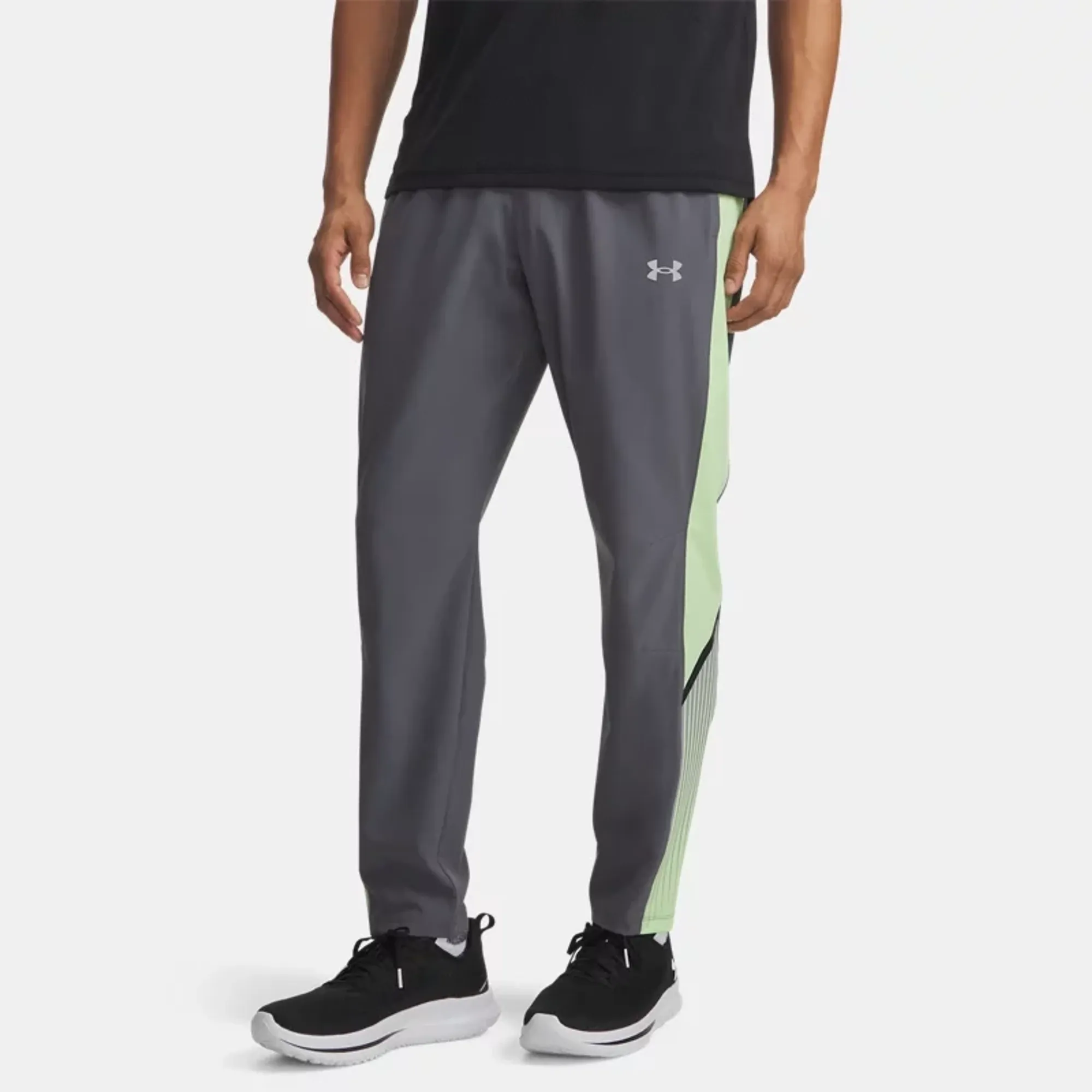 Under Armour Velociti Storm Men's Pants Castlerock / Lumos Lime / Reflective L