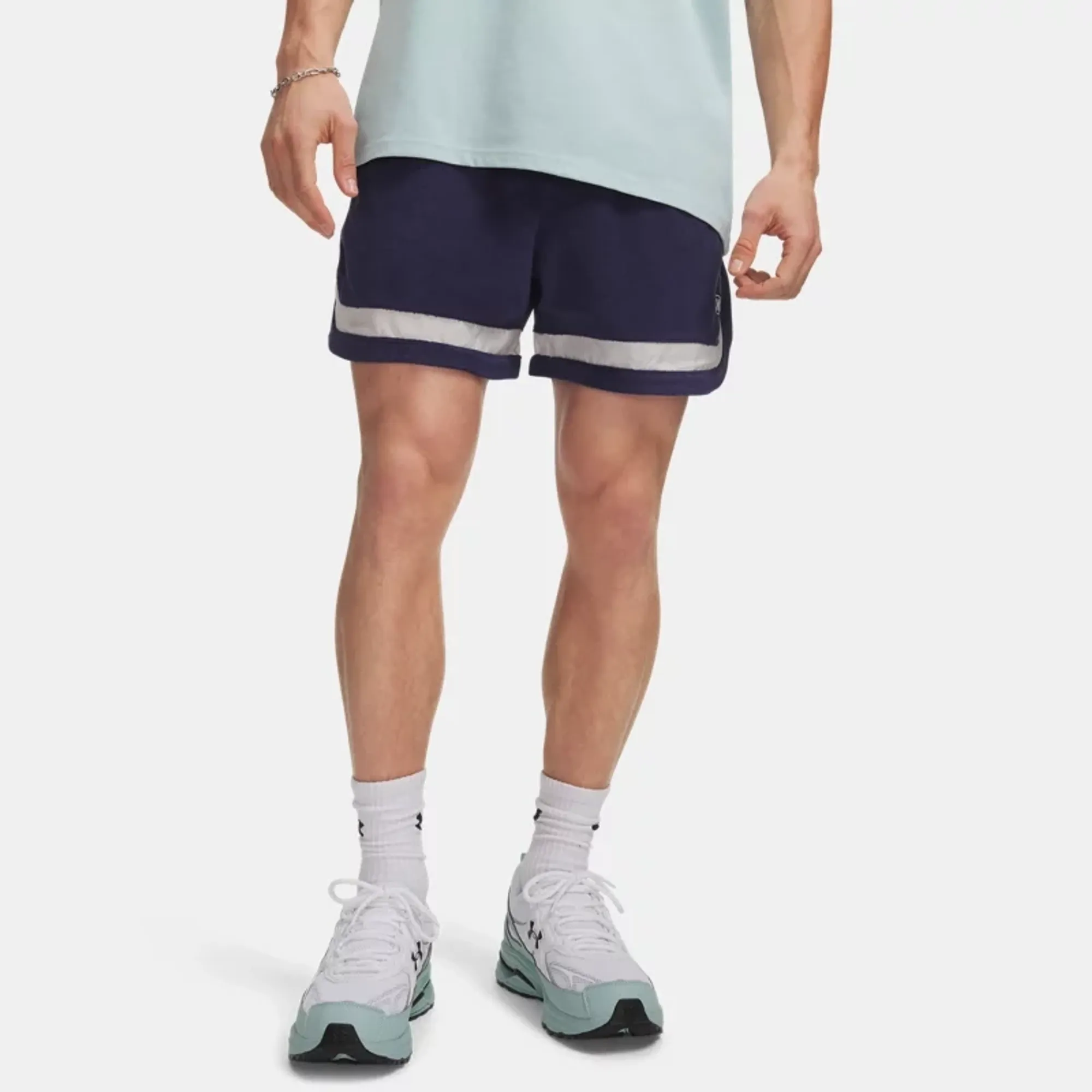 Under Armour  Icon Sportswear Terry Men's Shorts Midnight Navy / White L