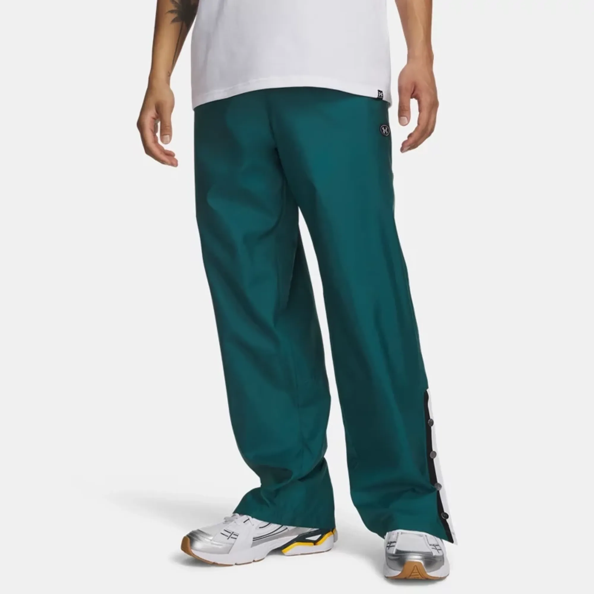 Under Armour  Icon Sportswear Woven Men's Pants Rack Green / White L
