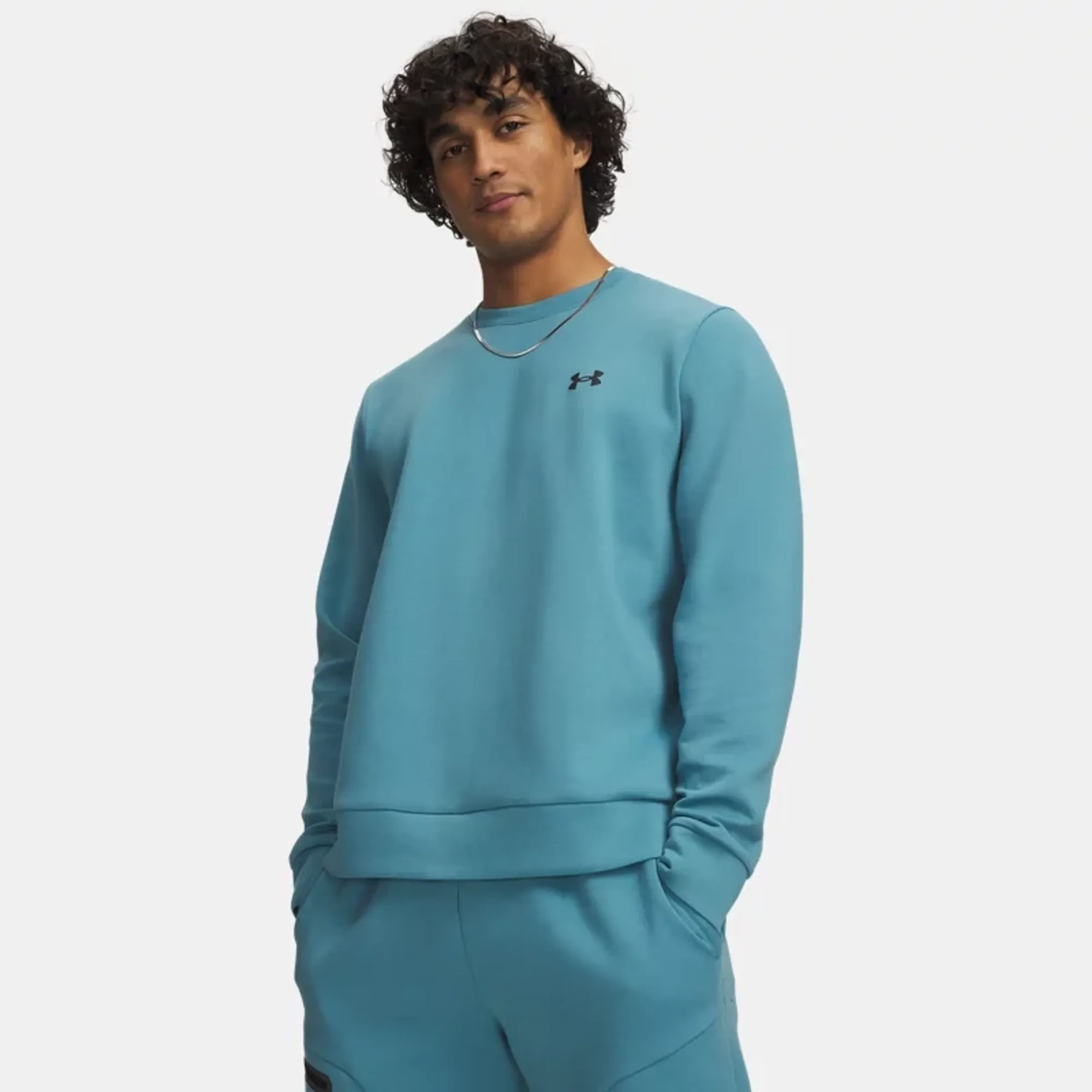 Under Armour Unstoppable Fleece Men's Crew Boundless Blue / Black L