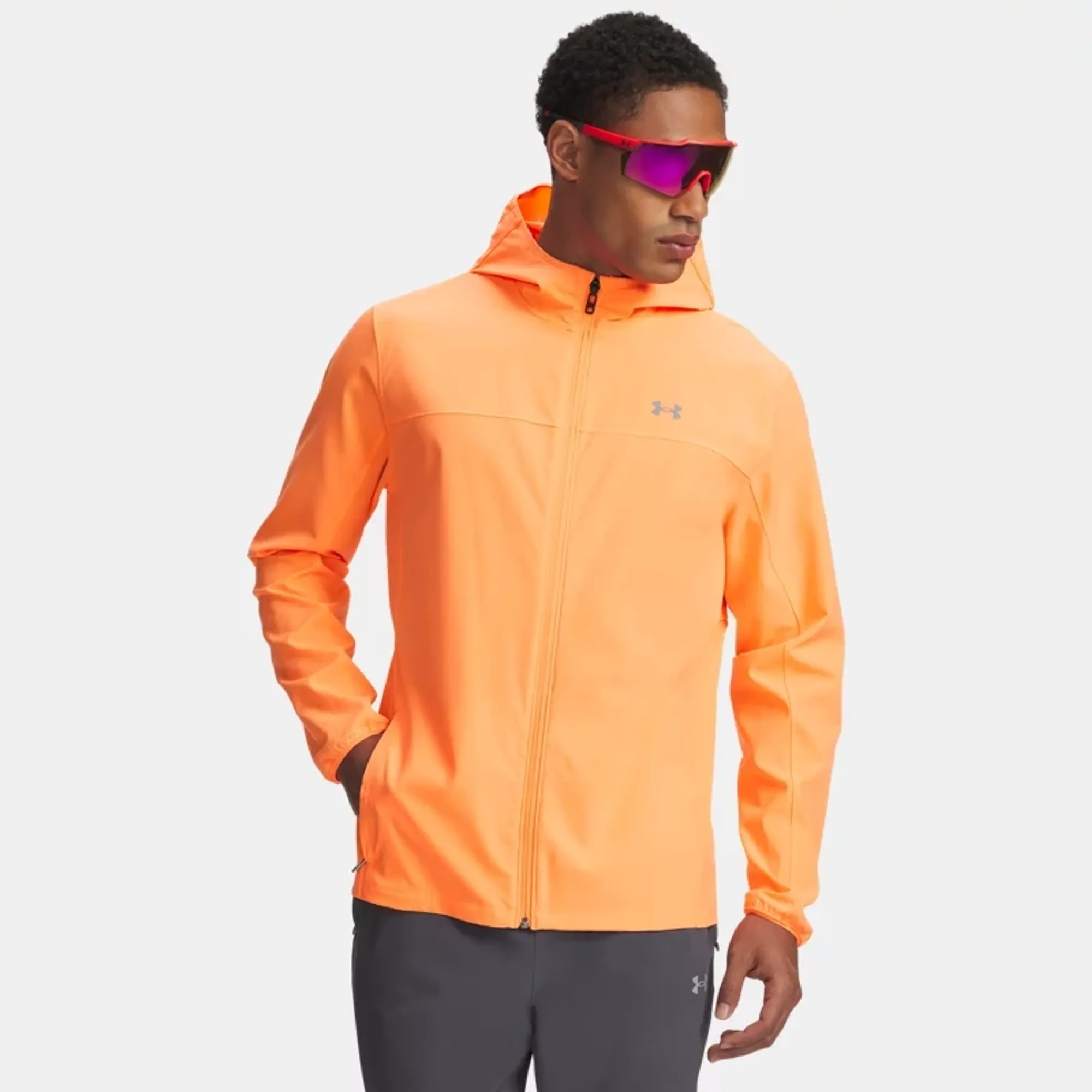 Under Armour Velociti Pro Storm Men's Jacket Electric Tangerine / Reflective L