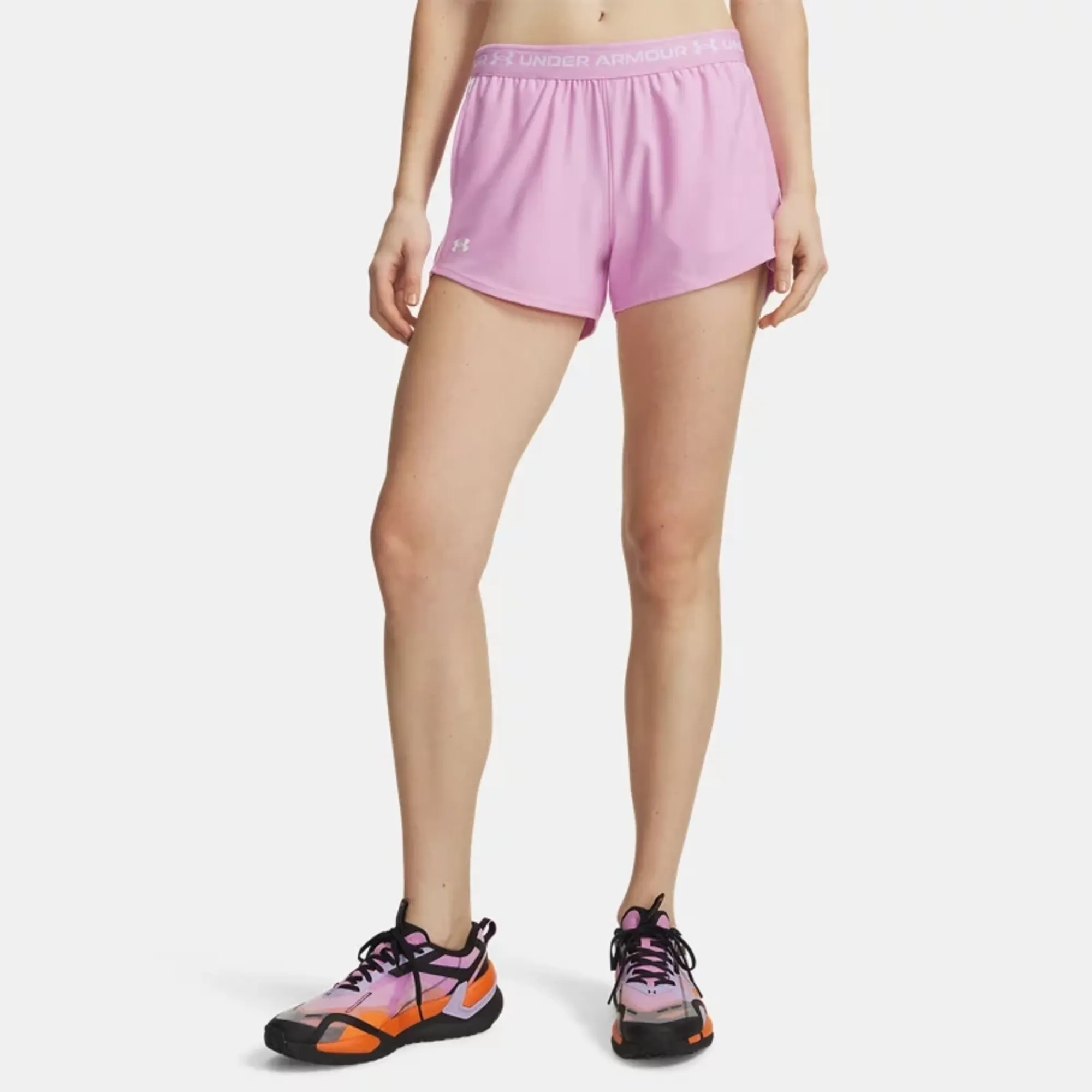 Under Armour Tech™ Play Up Women's 3" Shorts Pink Dawn / White L