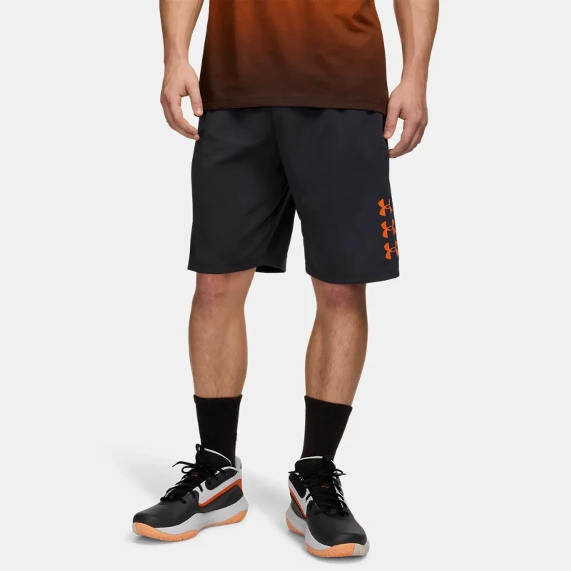 Under Armour Next Gen Men's Shorts Anthracite / Team Orange L