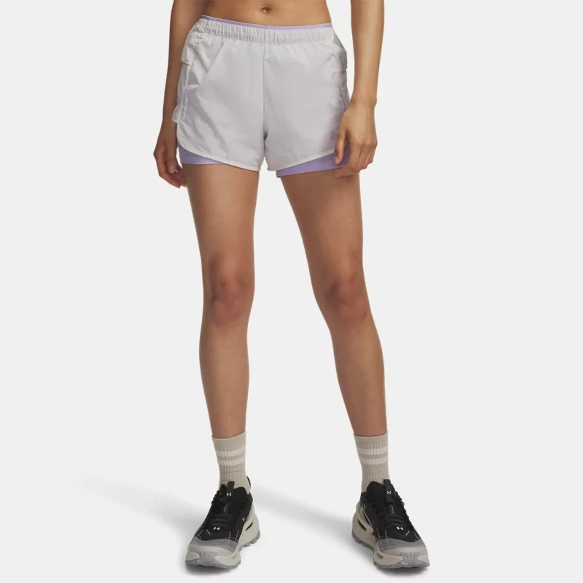 Under Armour  Explor Trail Ultra Women's Lined Shorts Summit White / Purple Crest L