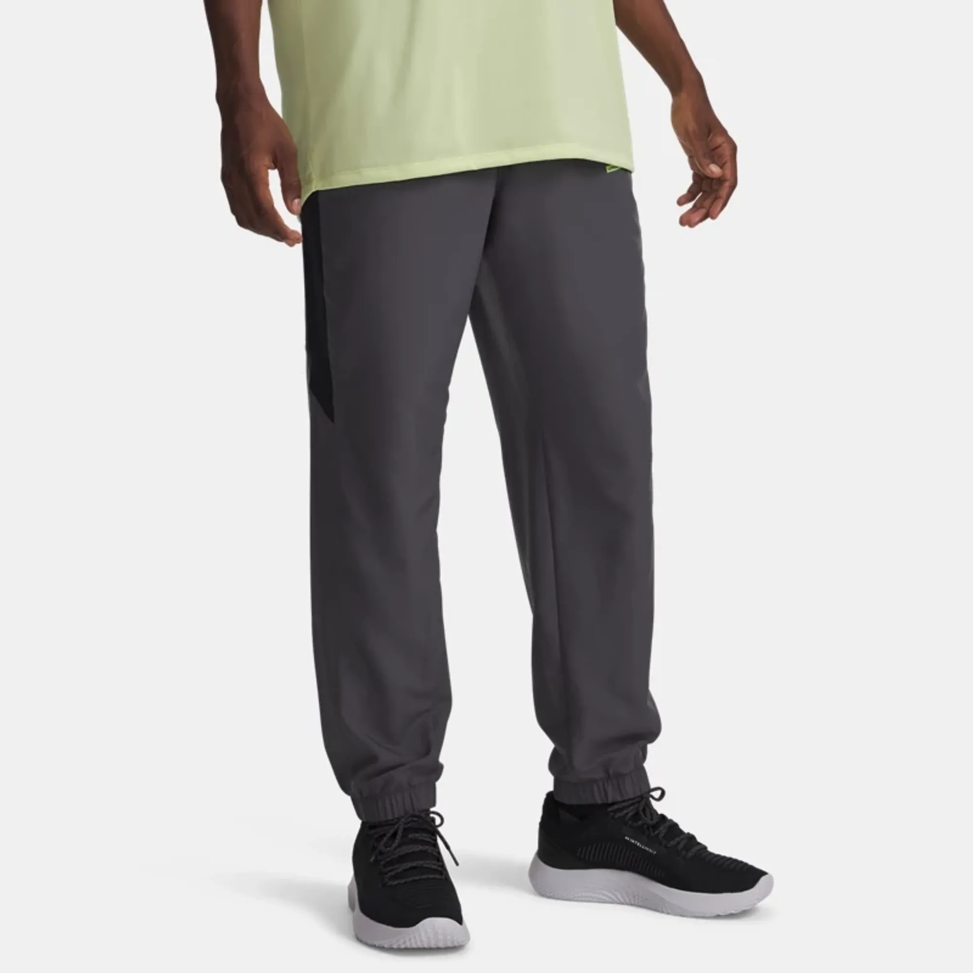 Under Armour  Tech™ Sport Men's Pants Castlerock / Black / Lumos Lime L