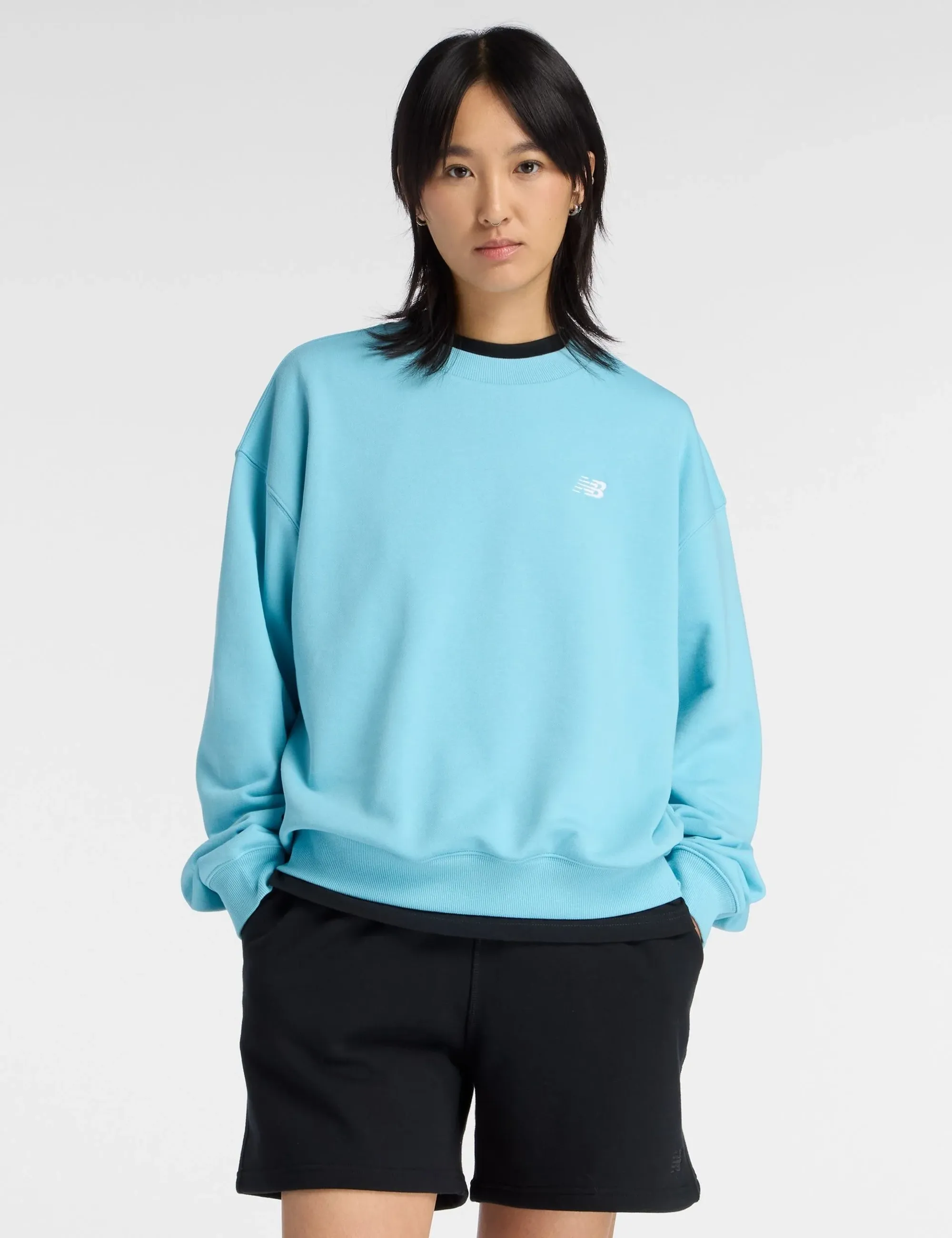New Balance Terry Women Sweatshirts - Blue