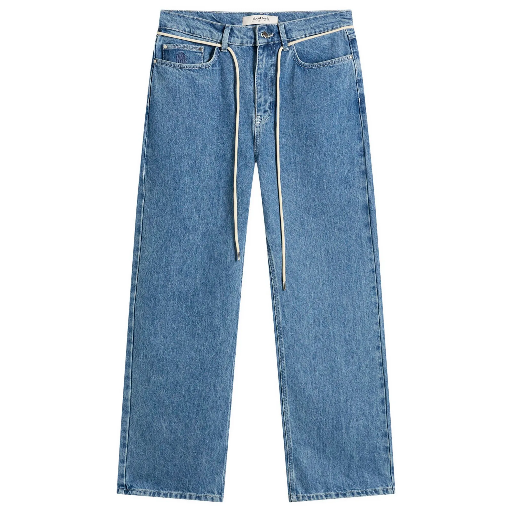about:blank Men's Relaxed Denim Jean Mid Wash