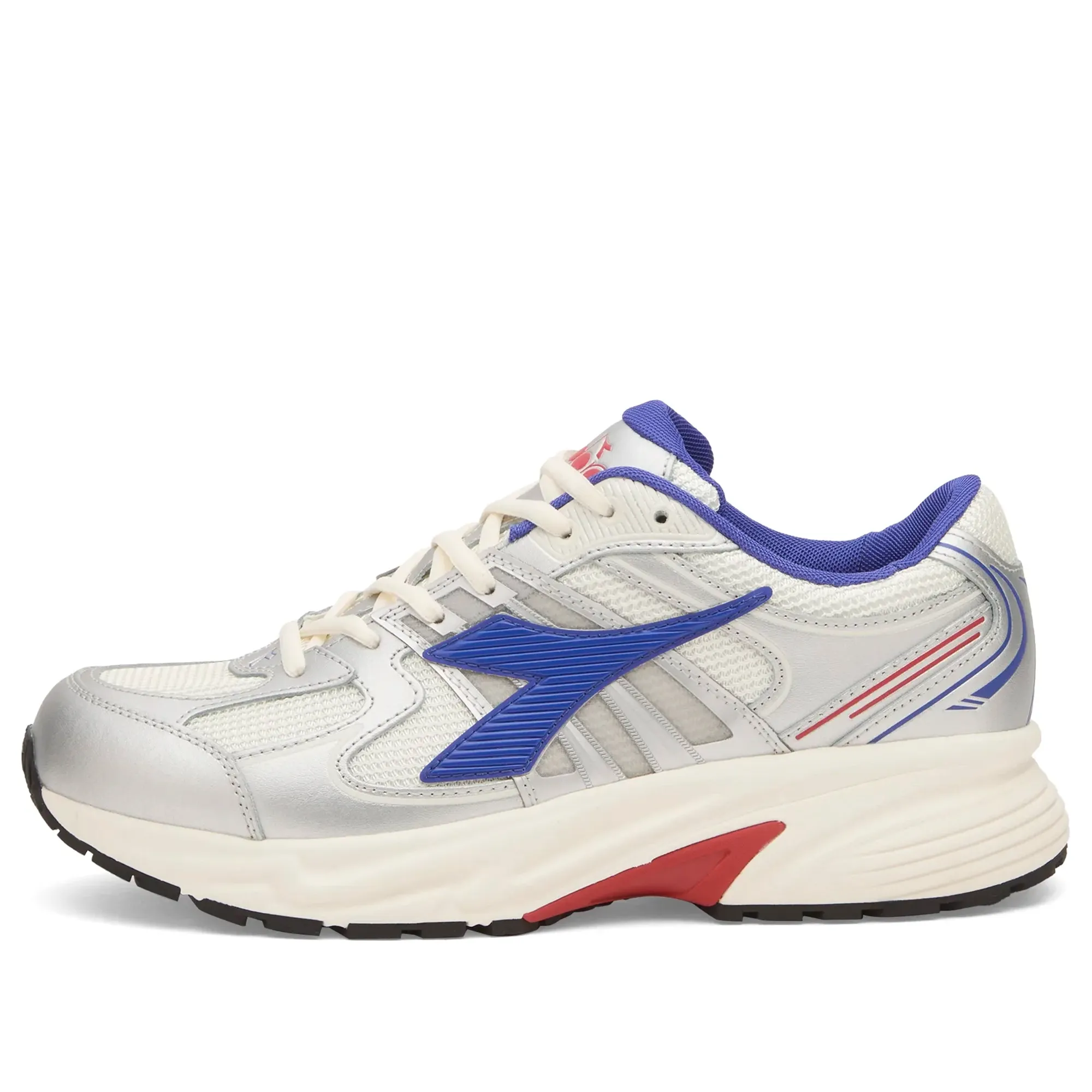 Diadora Men's Mythos Star Metallic Sneaker Recycled White/Imperial Blue