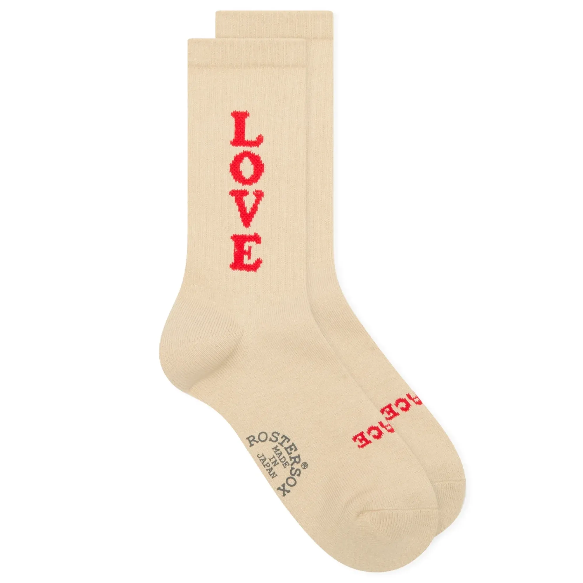 Rostersox Love Socks Beige
