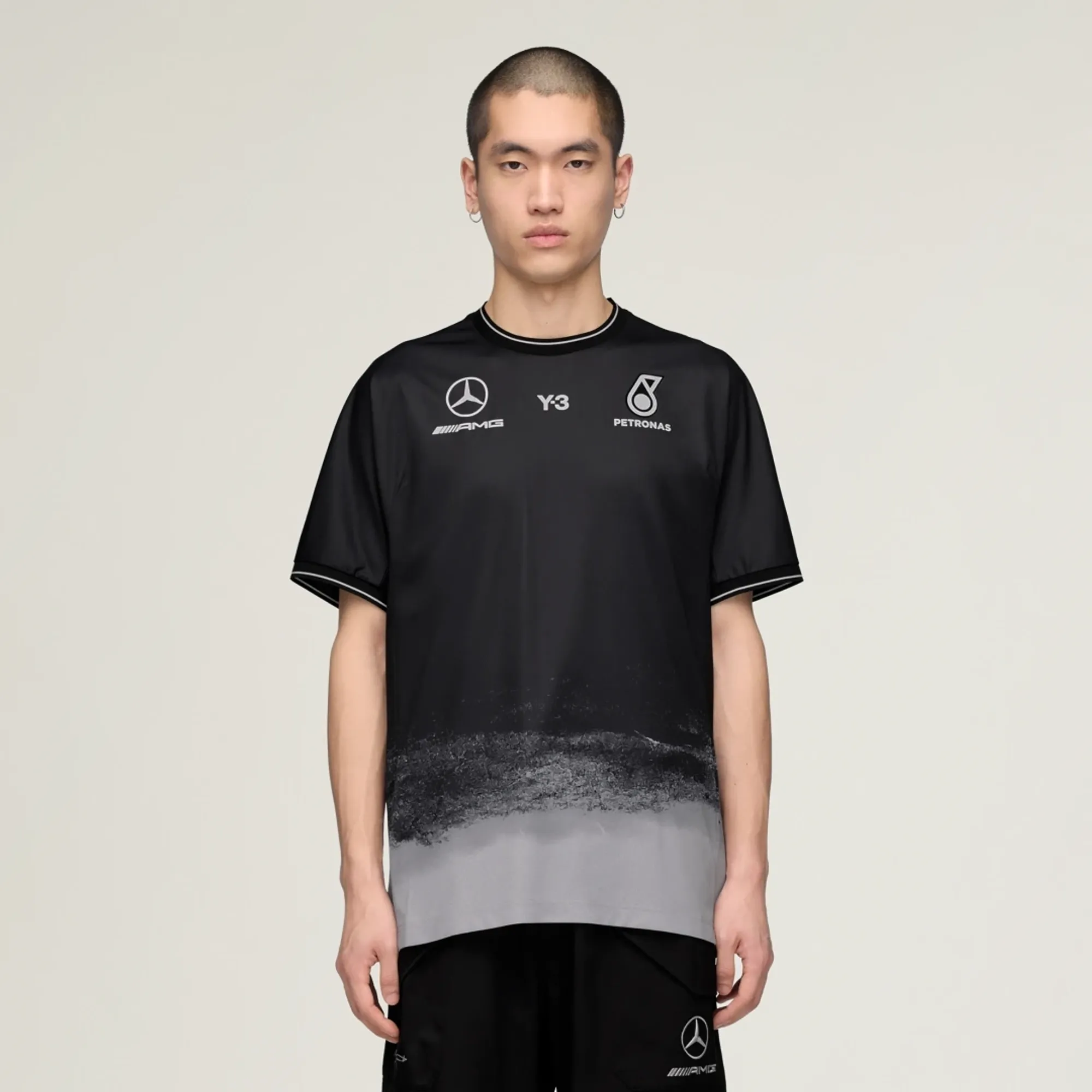 adidas Y-3 MERCEDES - AMG PETRONAS FORMULA 1 TEAM MECHANICS SHORT SLEEVE JERSEY