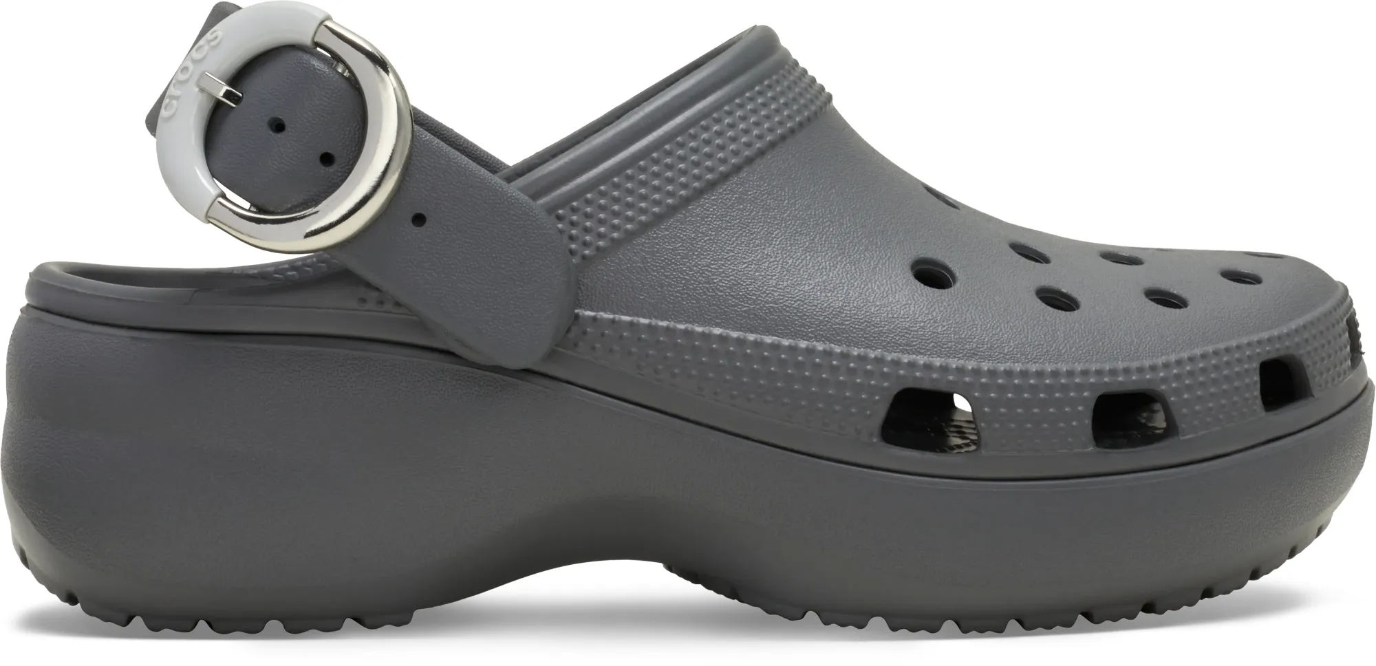 Crocs | Women | Classic Platform Dipped Buckle | Clogs | Carbon | 4