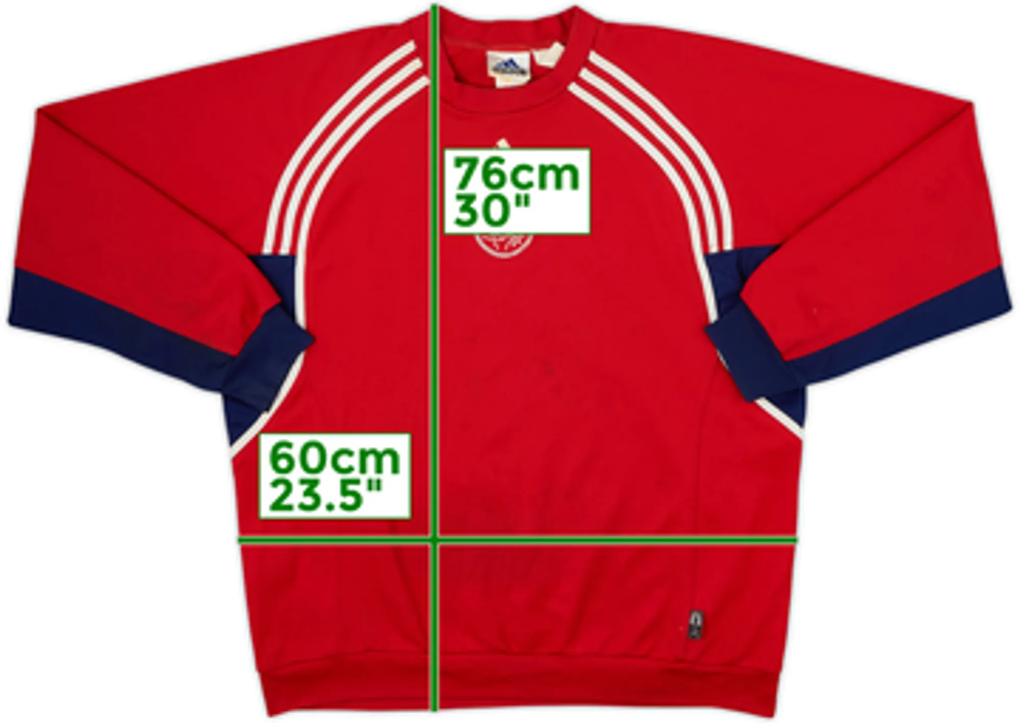 2000-01 Ajax adidas Sweat Top - 5/10 - (L/XL)