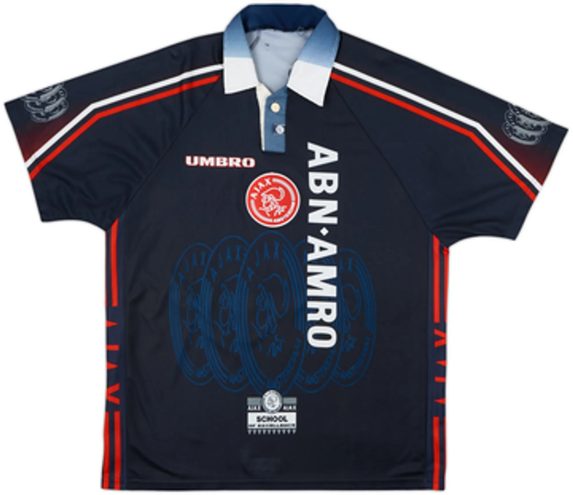 1997-98 Ajax Away Shirt F. De Boer #4 - 8/10 - (L)