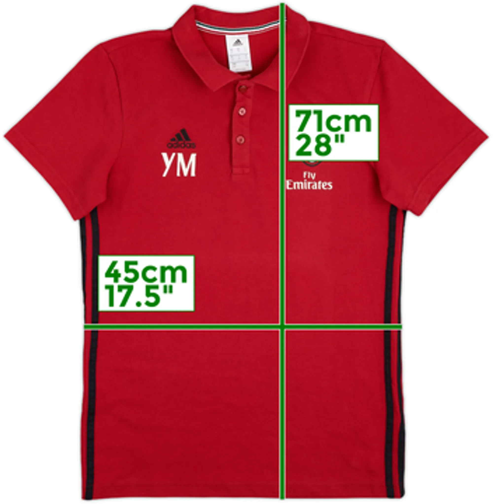 2016-17 AC Milan Staff Issue adidas Polo Shirt 'YM' - 7/10 - (S)