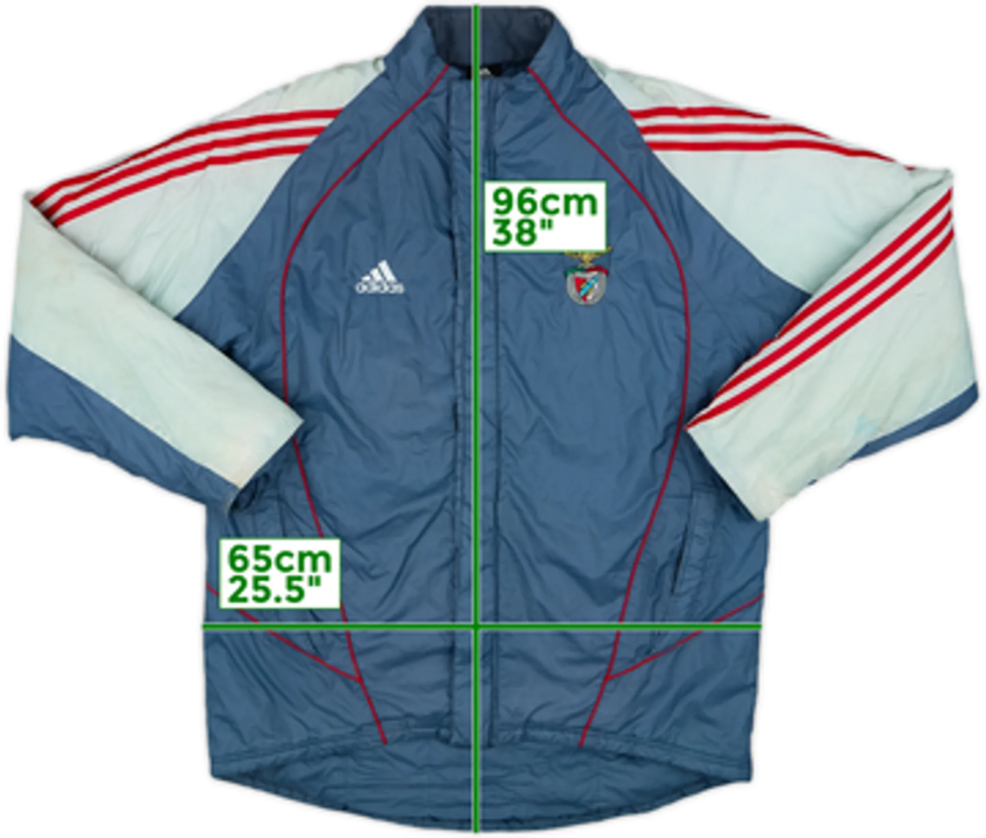 2006-07 Benfica adidas Padded Bench Coat - 8/10 - (L/XL)
