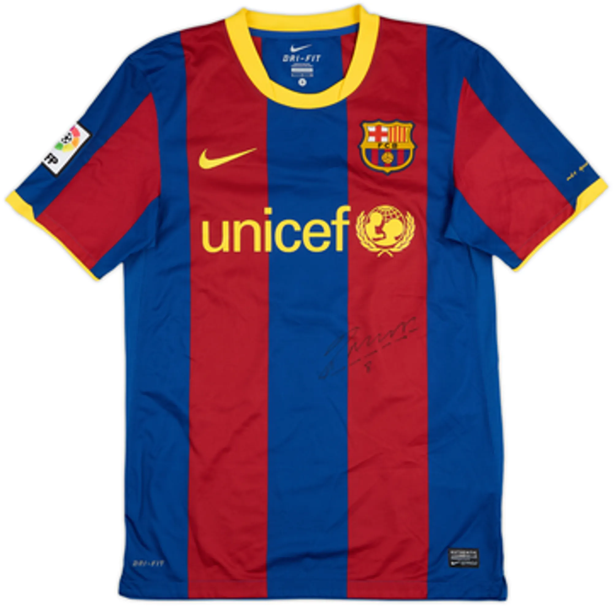 2010-11 Barcelona 'Signed' Home Shirt David Villa #7 - 10/10 - (S)