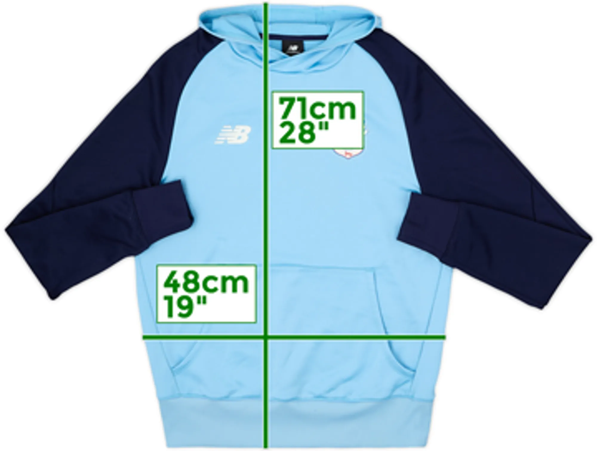 2023-24 Cardiff City New Balance Hooded Top - 8/10 - (S)