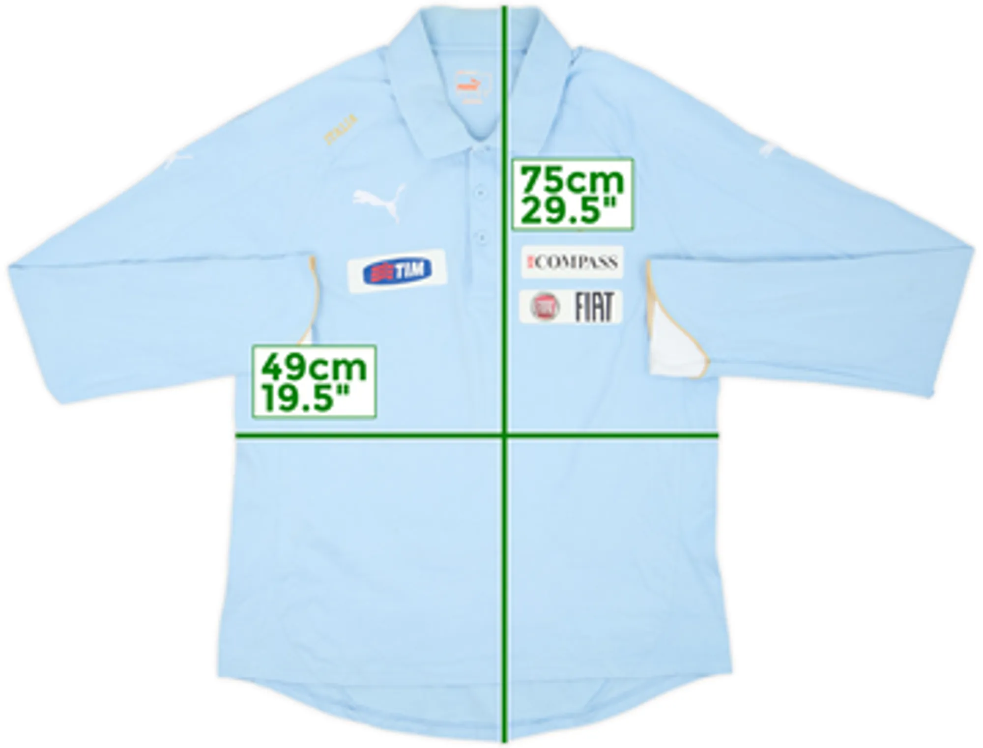 2009-10 Italy Puma Polo L/S Shirt - 7/10 - (M)