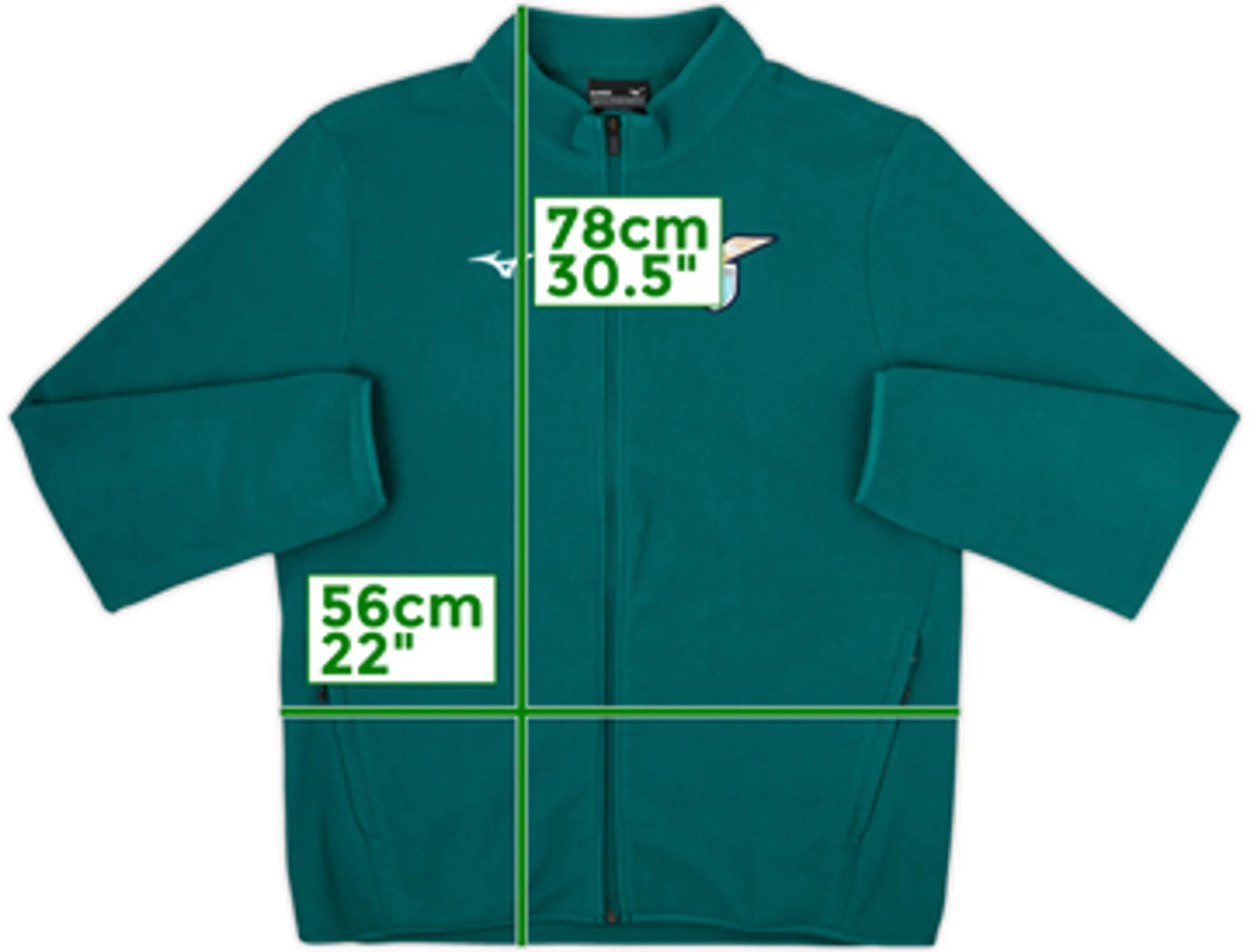 2022-23 Lazio Mizuno Fleece Track Jacket - 8/10 - (L)