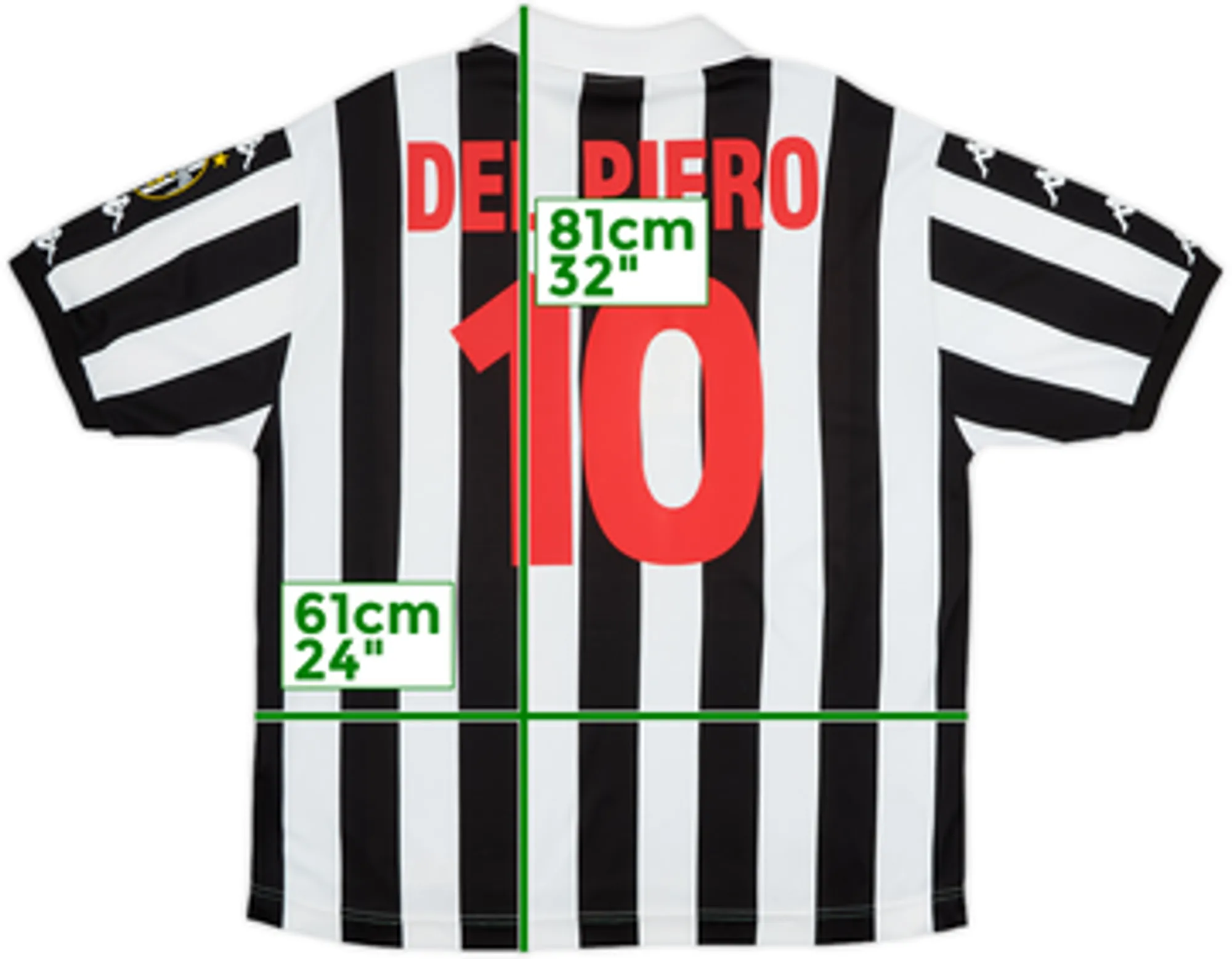 1998-99 Juventus Basic CL Home Shirt Del Piero #10 - 8/10 - (XL)
