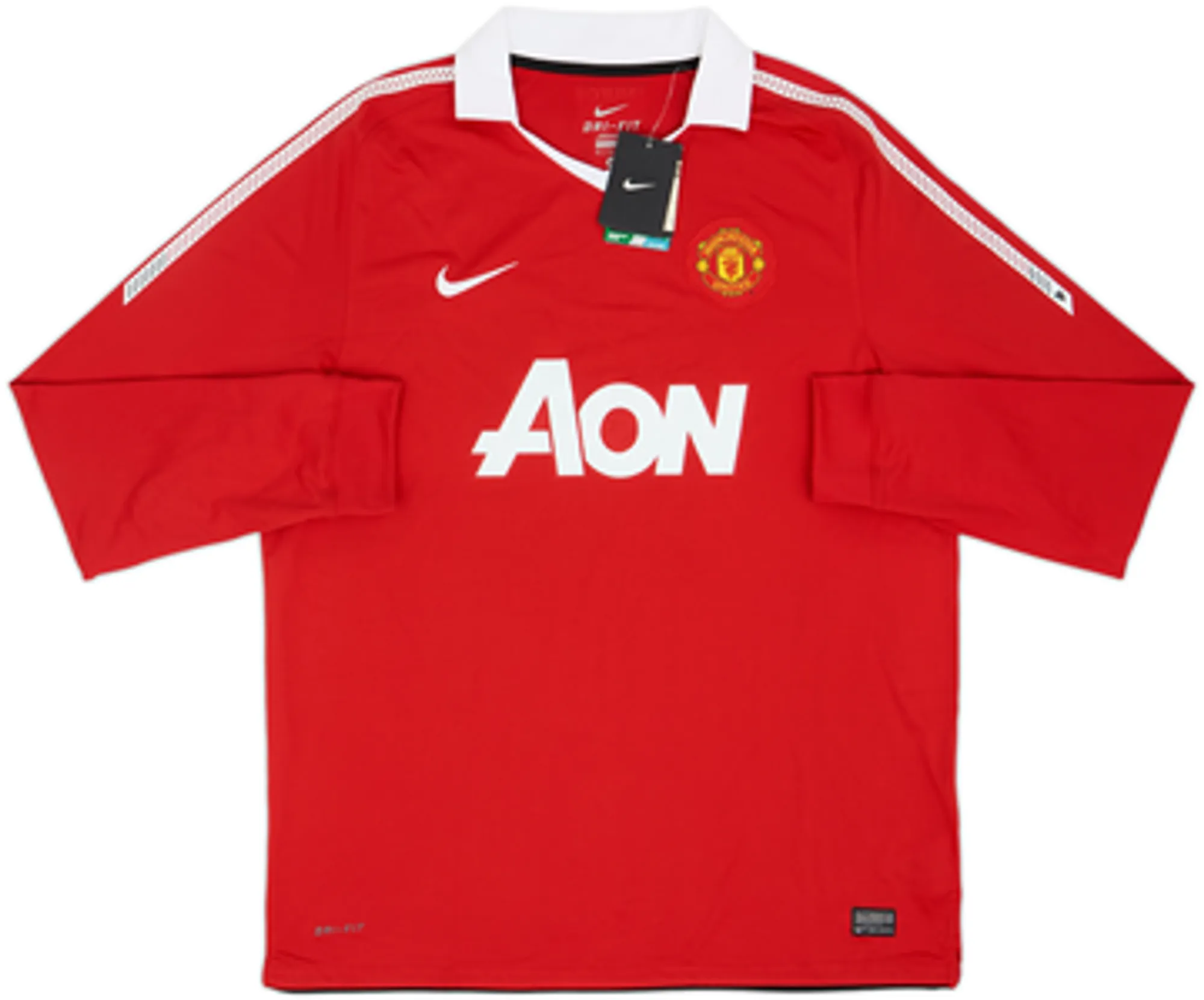 2010-11 Manchester United Home L/S Shirt Rooney #10 (XL)