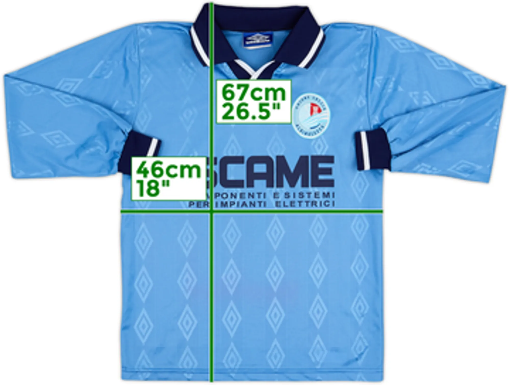 2000-01 Albinoleffe Home L/S Shirt - 9/10 - (S)