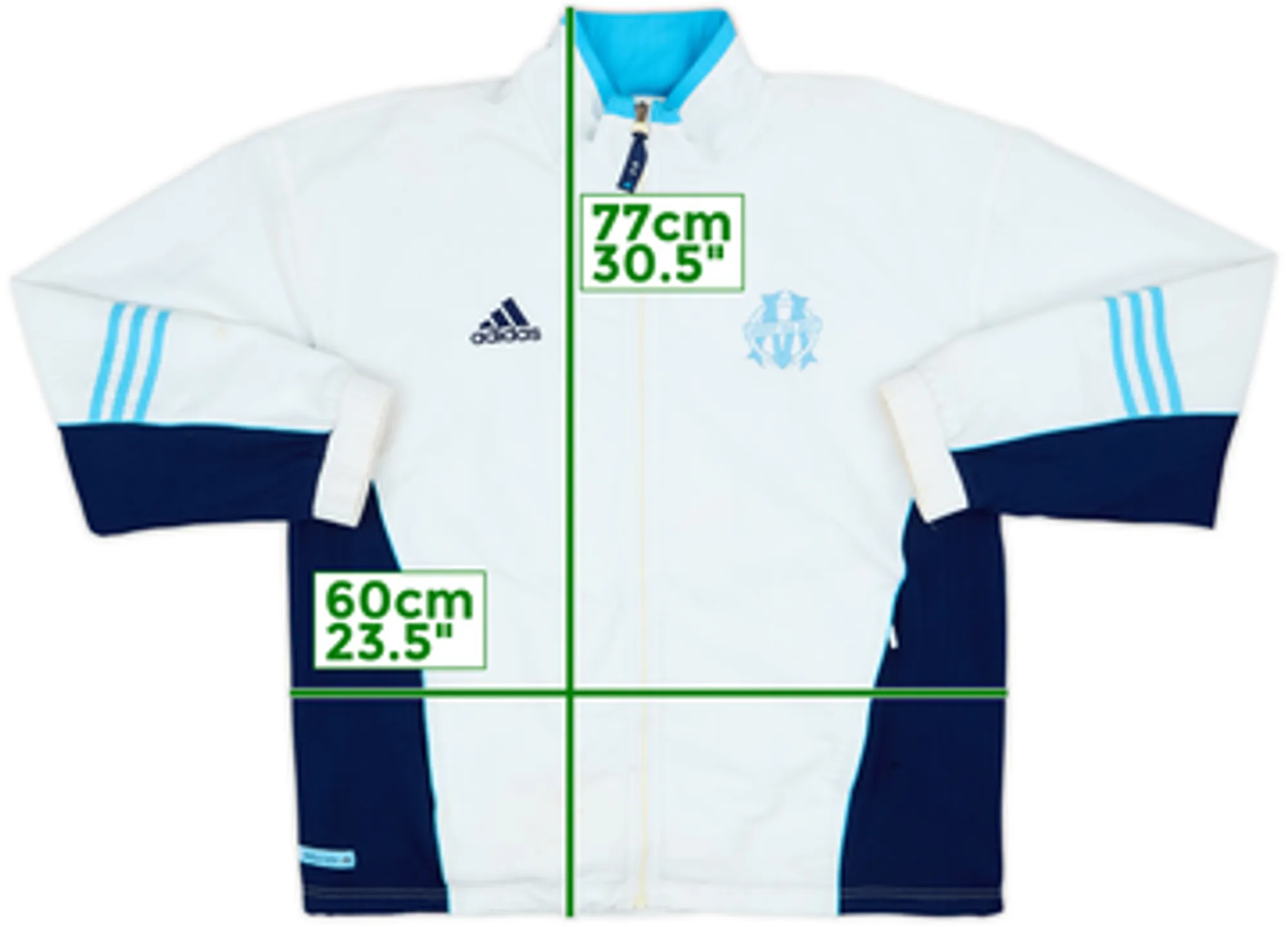 2000-01 Olympique Marseille adidas Track Jacket - 5/10 - (M/L)