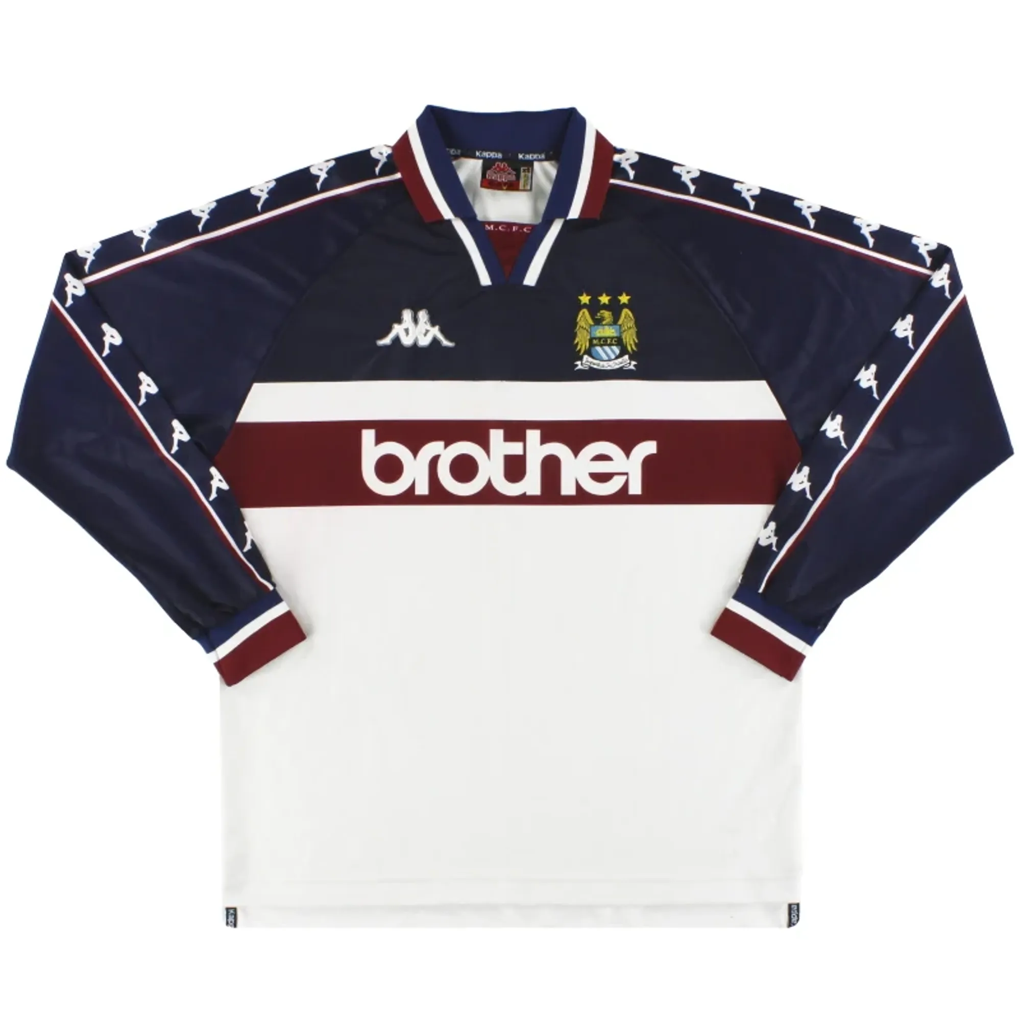 1997-98 Manchester City Kappa Away Shirt L/S S - Manchester City / Excellent 