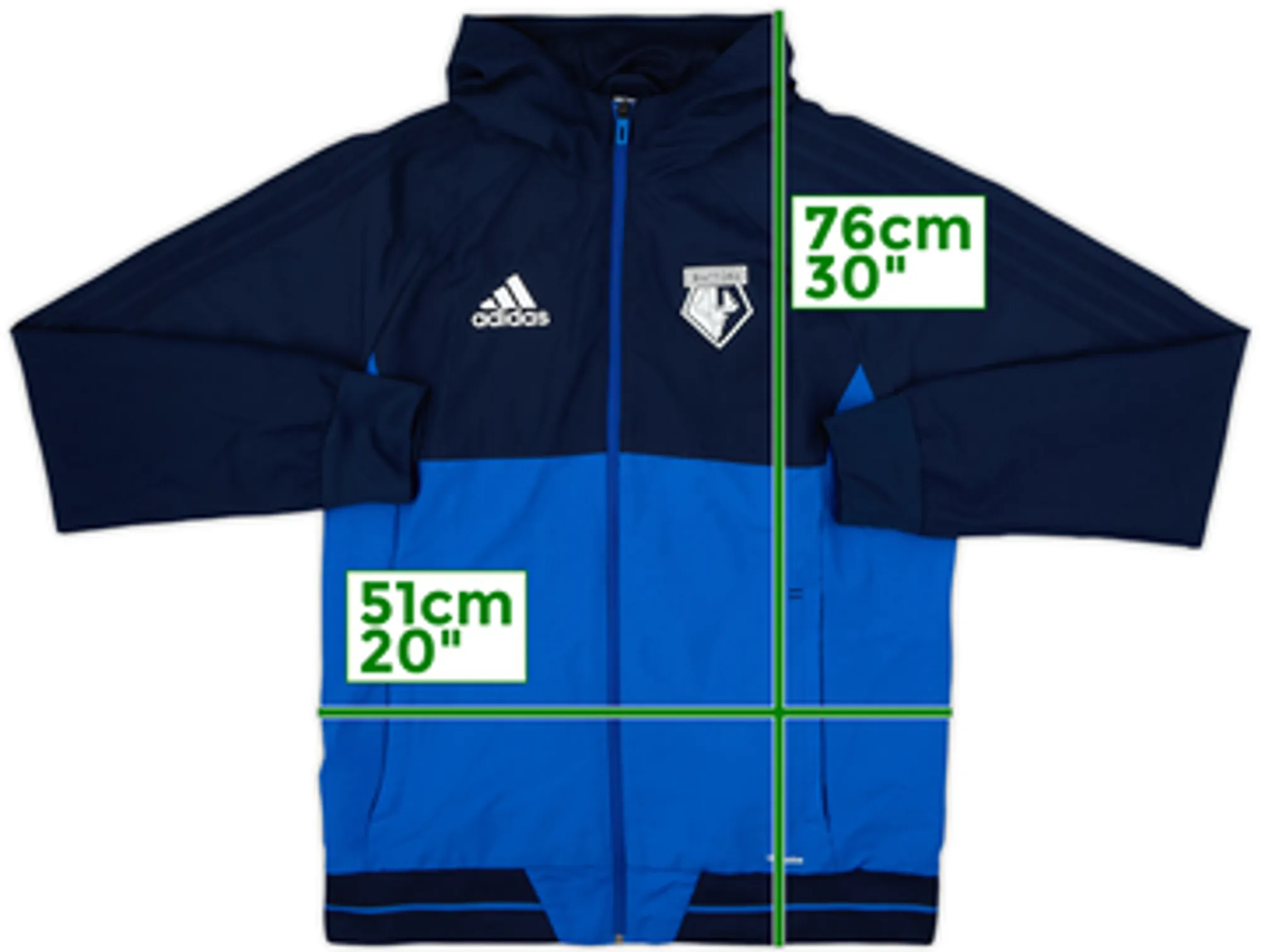 2017-18 Watford adidas Hooded Track Jacket - 8/10 - (S)