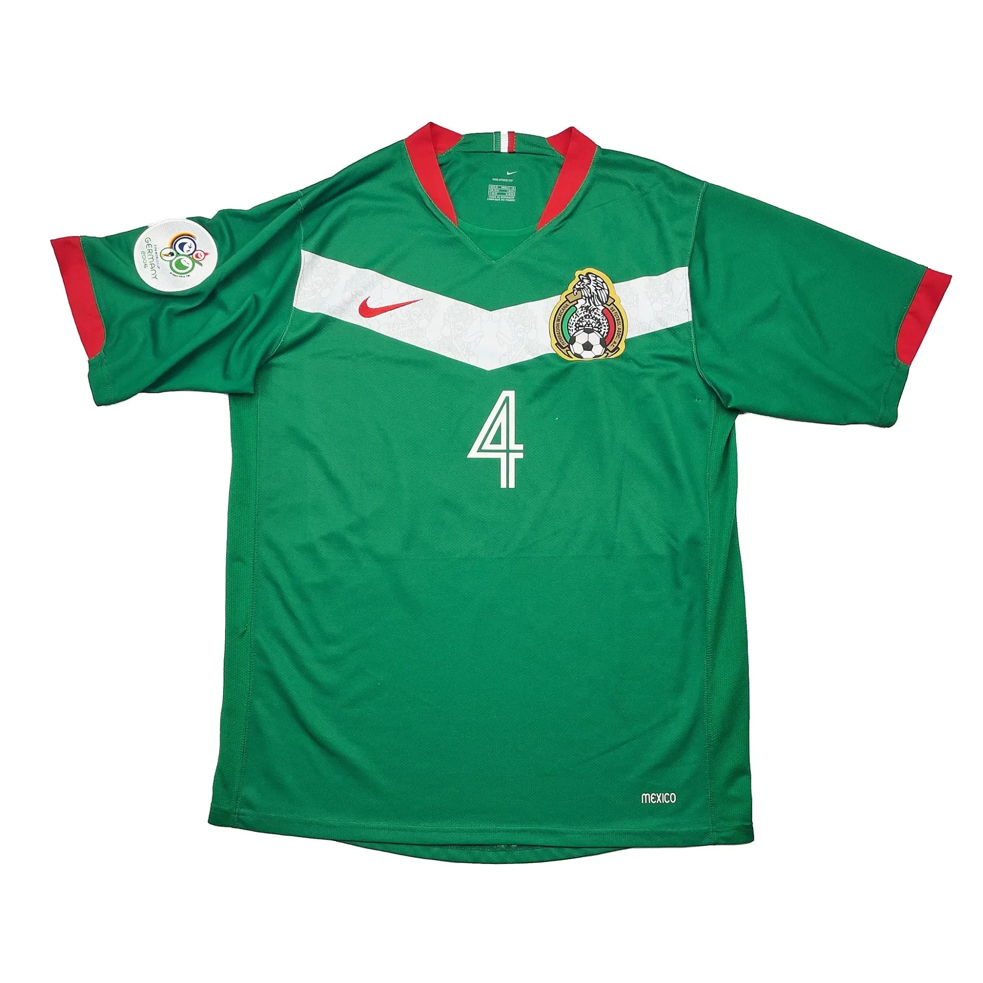 2006/07 Mexico R.Marquez #4 Home Shirt (M) Nike | Cult Kits