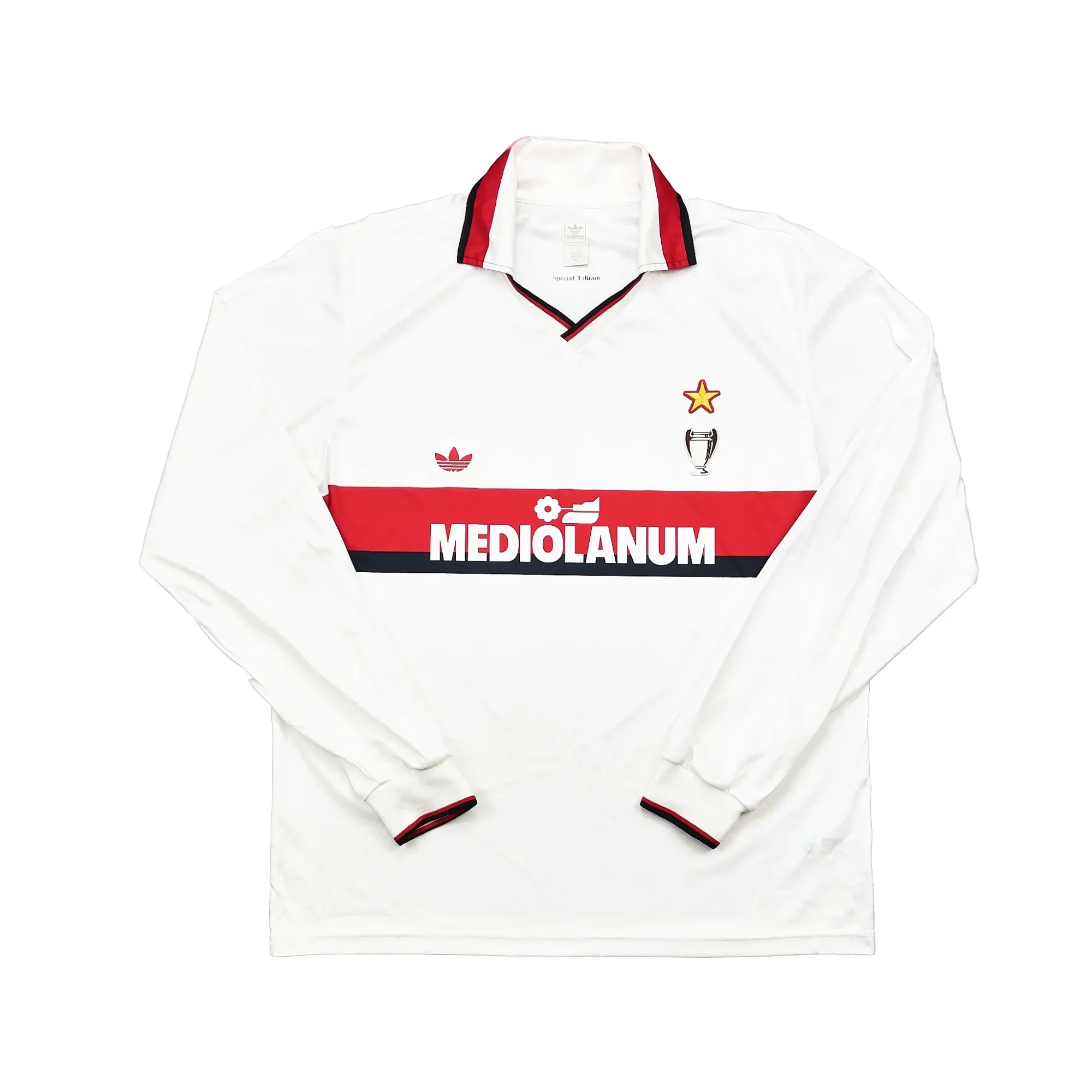 1990/91 AC Milan Adidas Originals L/S Away Shirt (XL) | Cult Kits
