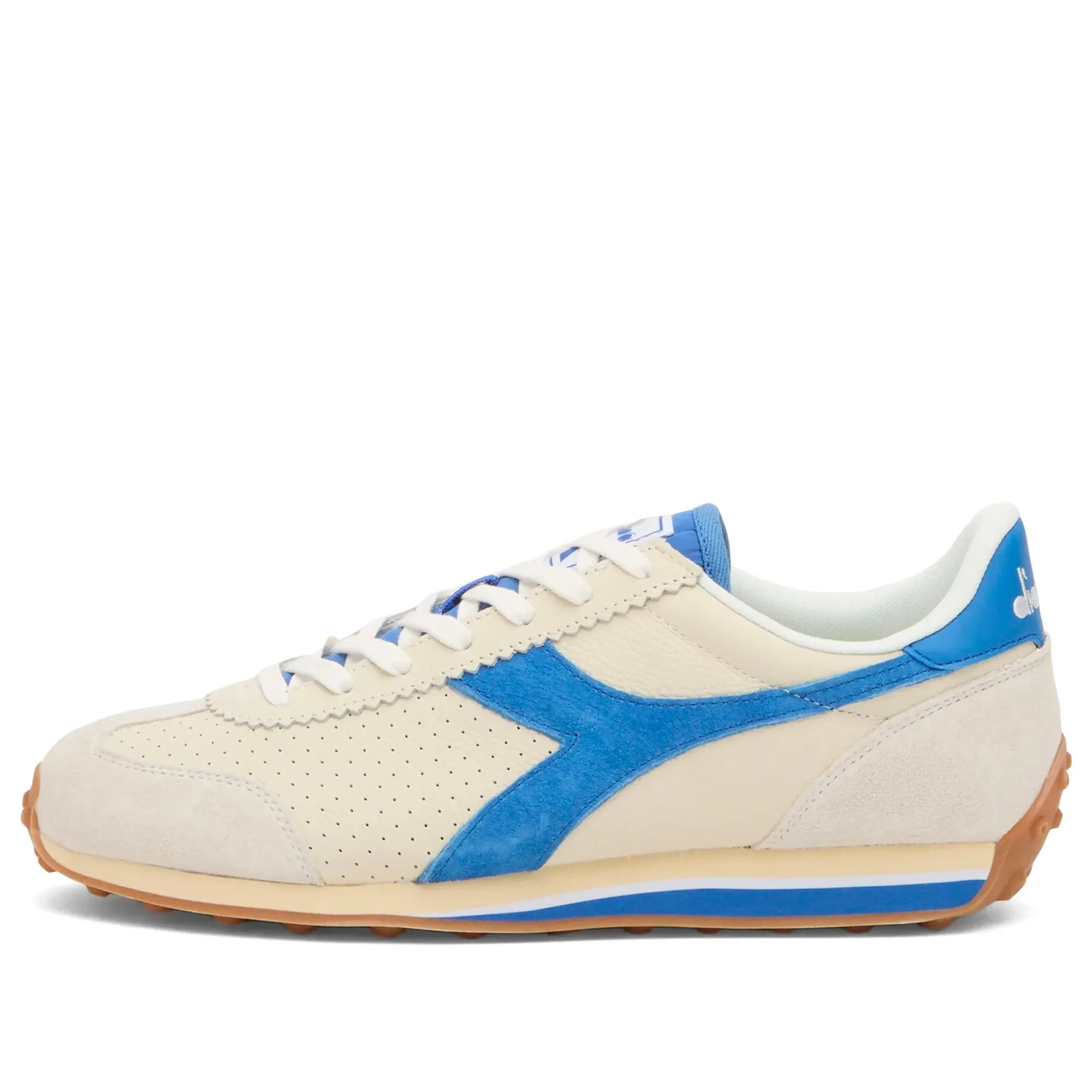 Diadora Men's Rally Punched Sneaker White/Directoire Blue