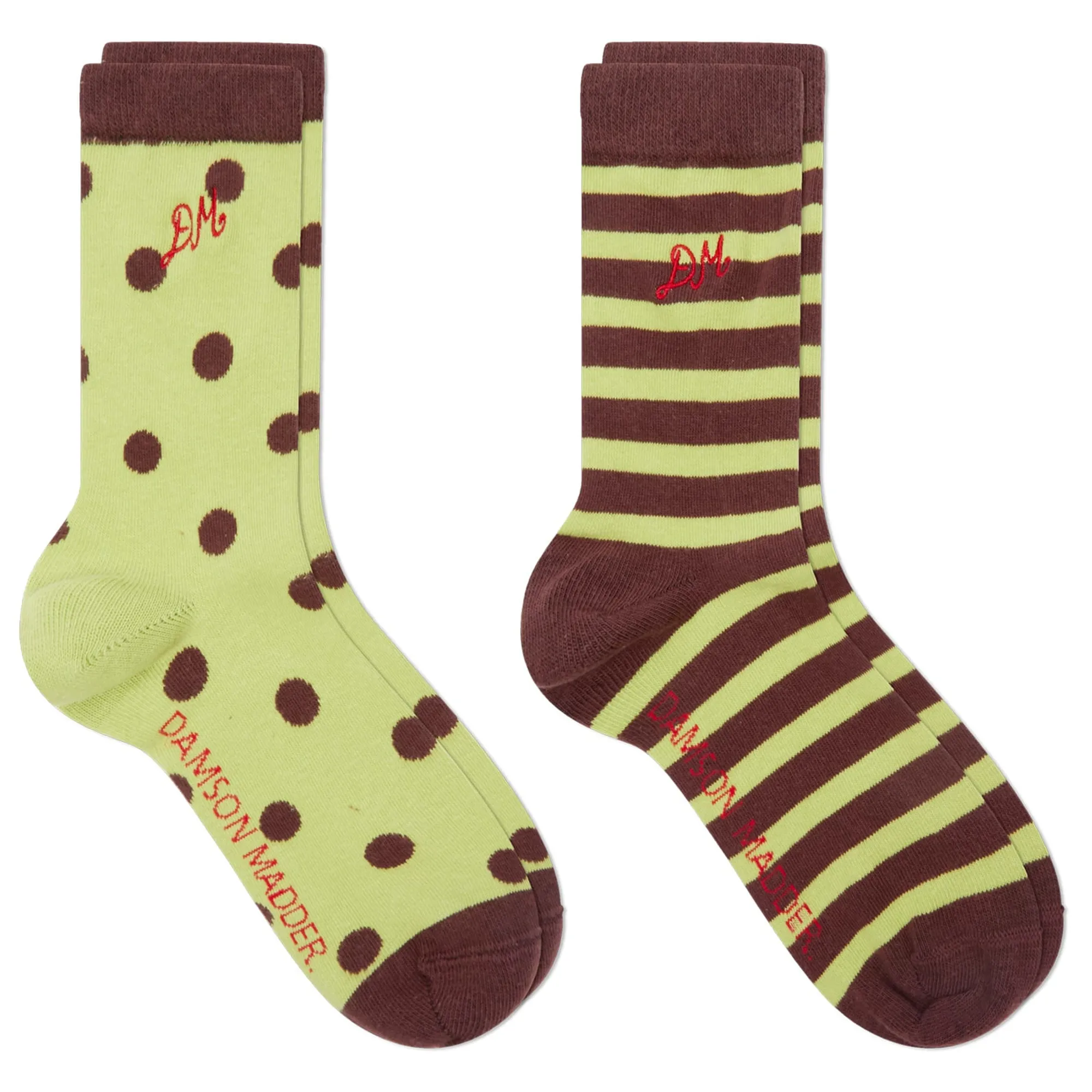 Damson Madder Women's Calf Length 2 Pack Socks Multi