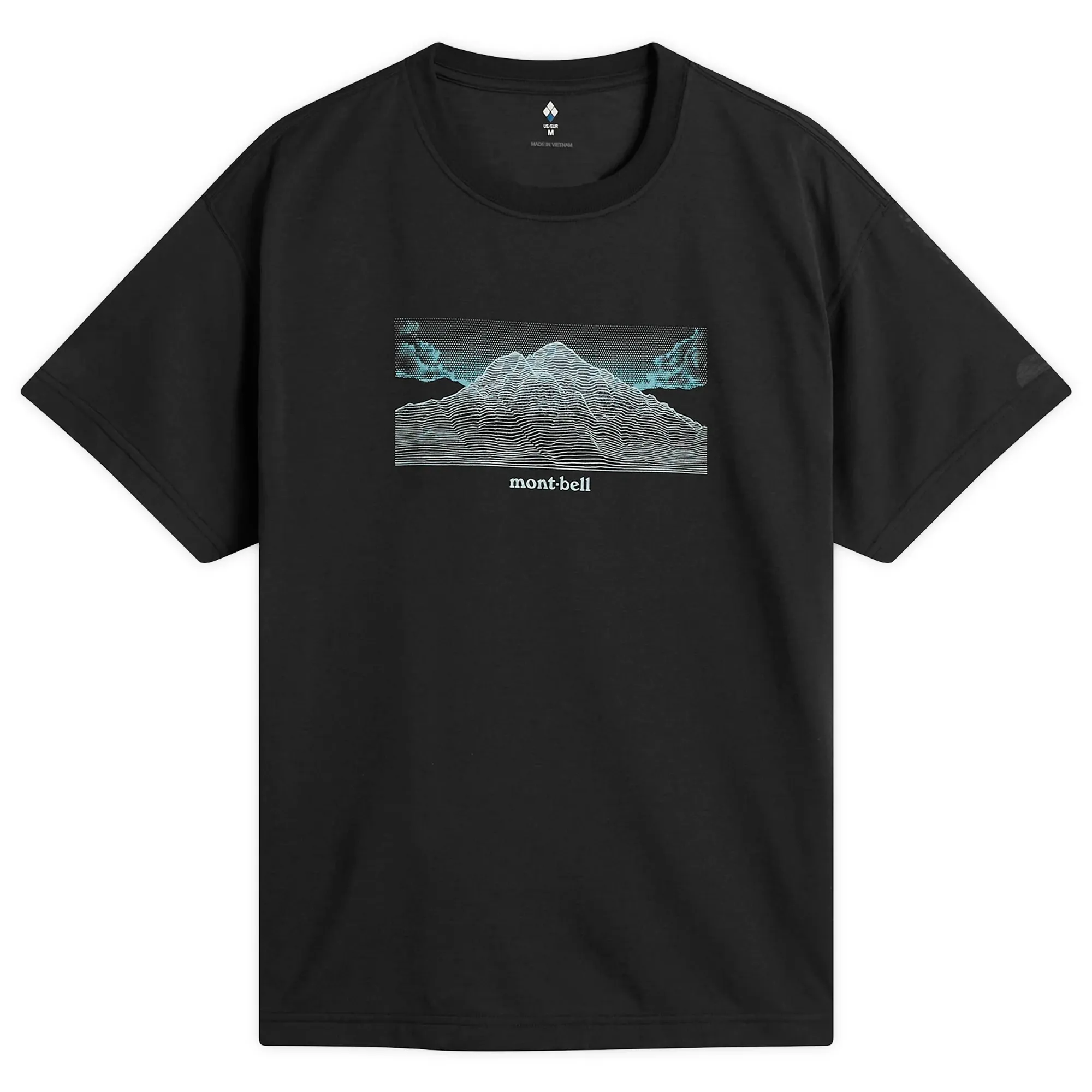 Montbell Men's Wickron Geography T-Shirt Black