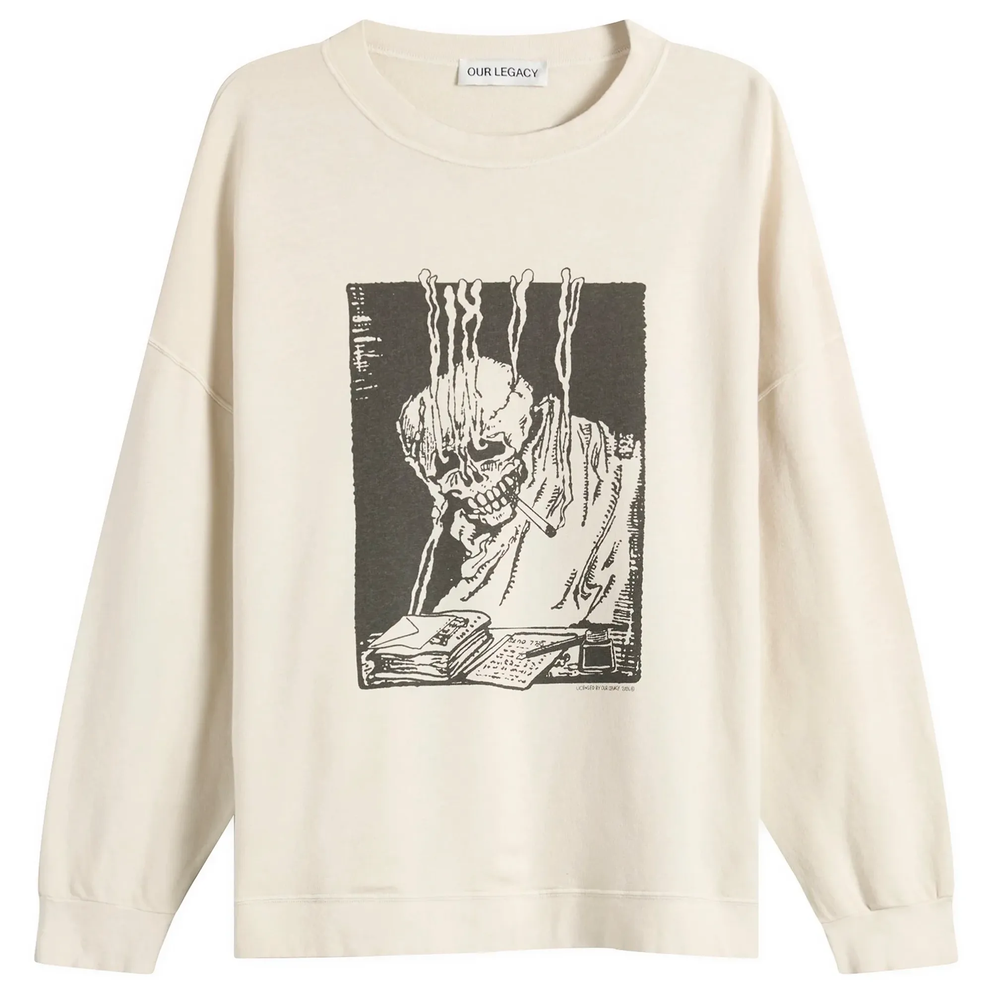 Our Legacy Men's Angry Fan Mail Slack Sweatshirt Ivory
