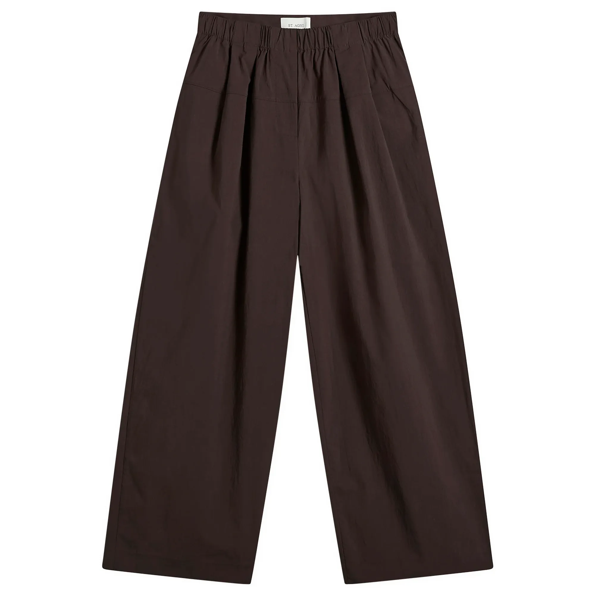 ST. Agni Women's Relaxed Pleat Pants Bark
