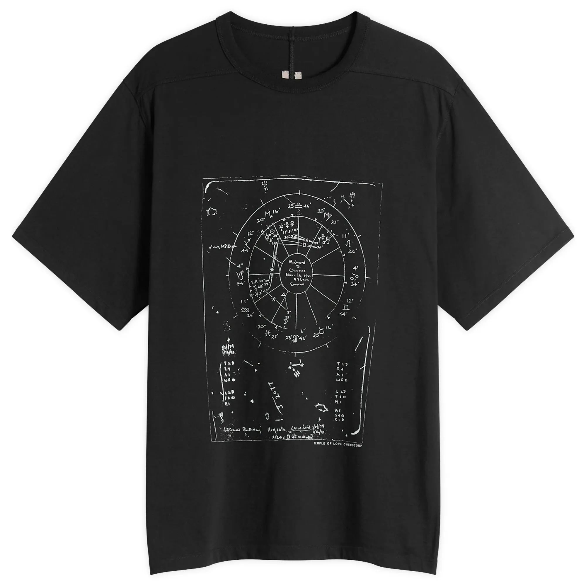 Rick Owens Men's Celestial Brad T-Shirt Black