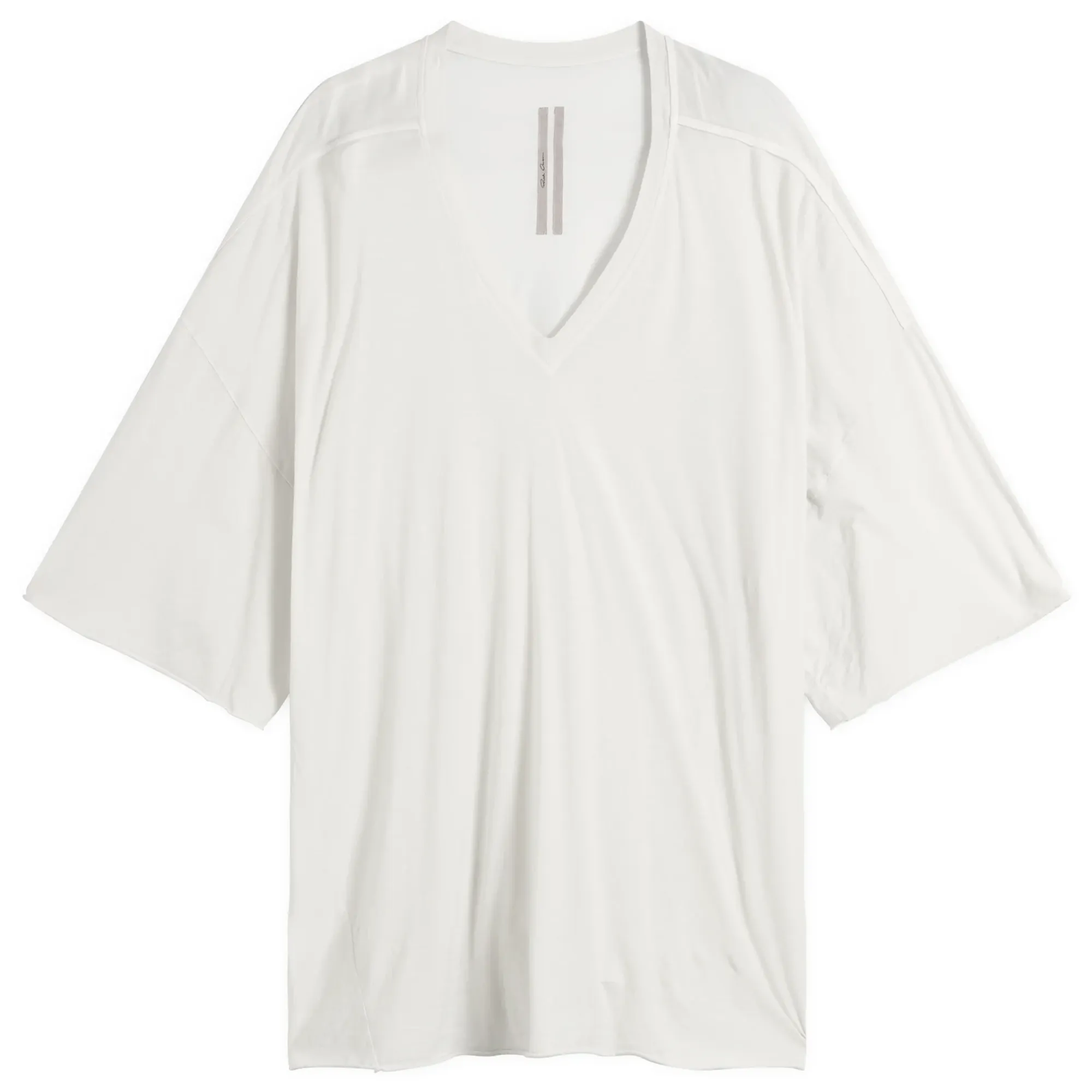 Rick Owens Men's V Neck Tommy T-Shirt Milk Wash