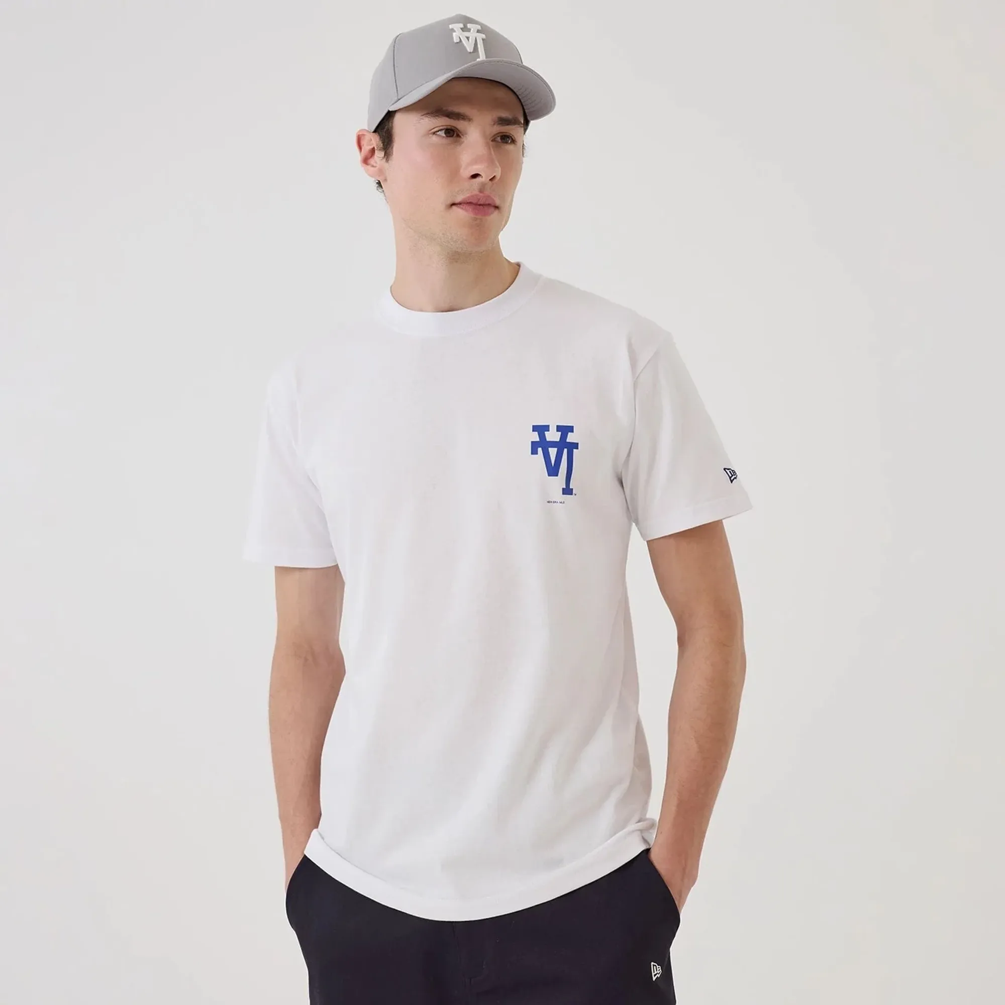 LA Dodgers MLB Upside Down White T-Shirt New Era Cap adult unisex