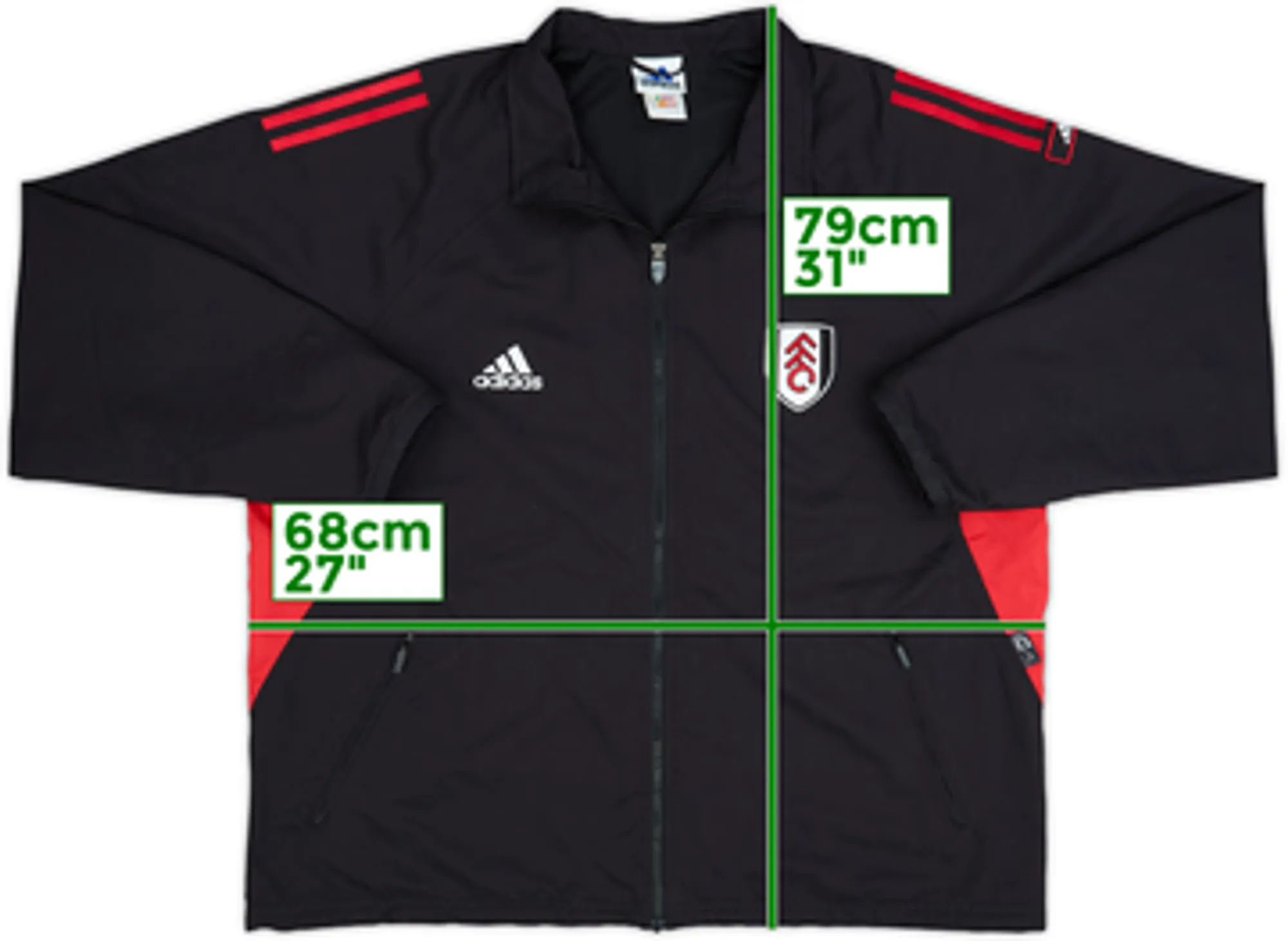 2001-02 Fulham adidas Track Jacket - 8/10 - (XL)
